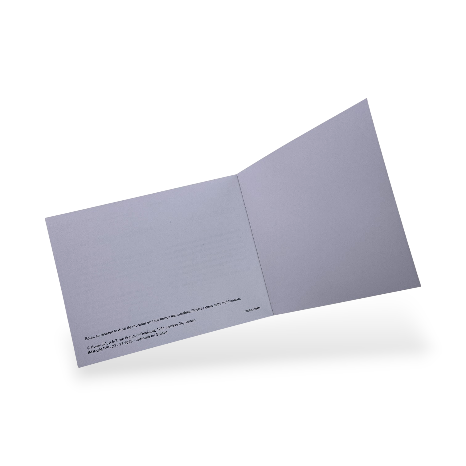 Rolex GMT-Master II Handbuch booklet Französisch Ref. IMR-GMT-FR-22 - 12.2023