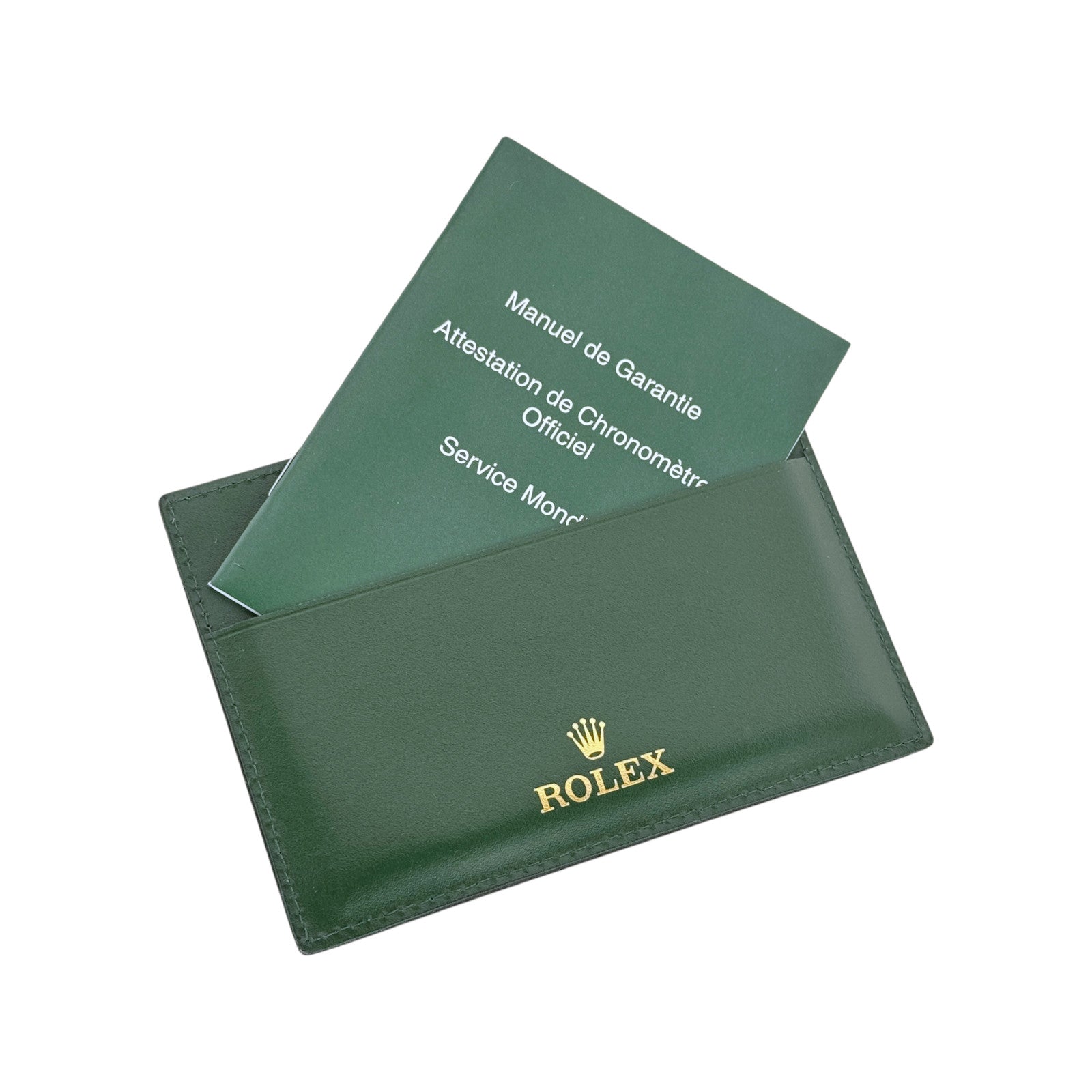 Rolex Kartenetui Kartenhalter mit Booklet Grün cardholder service mondial green