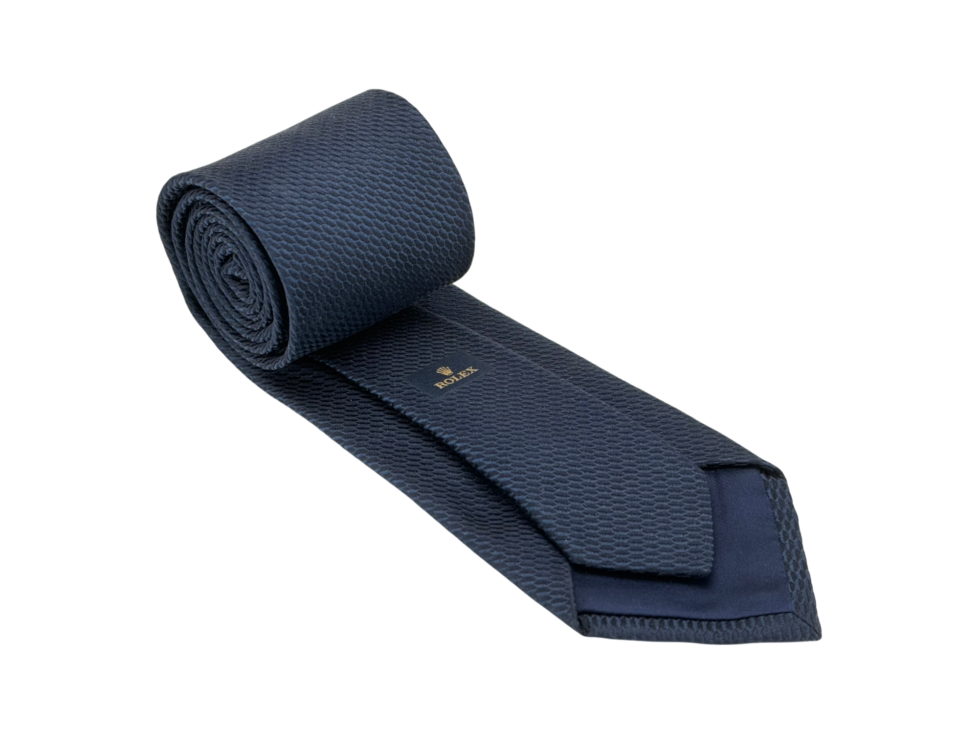 Rolex Krawatte Schleife Blau 100 % Seide silk tie necktie blue