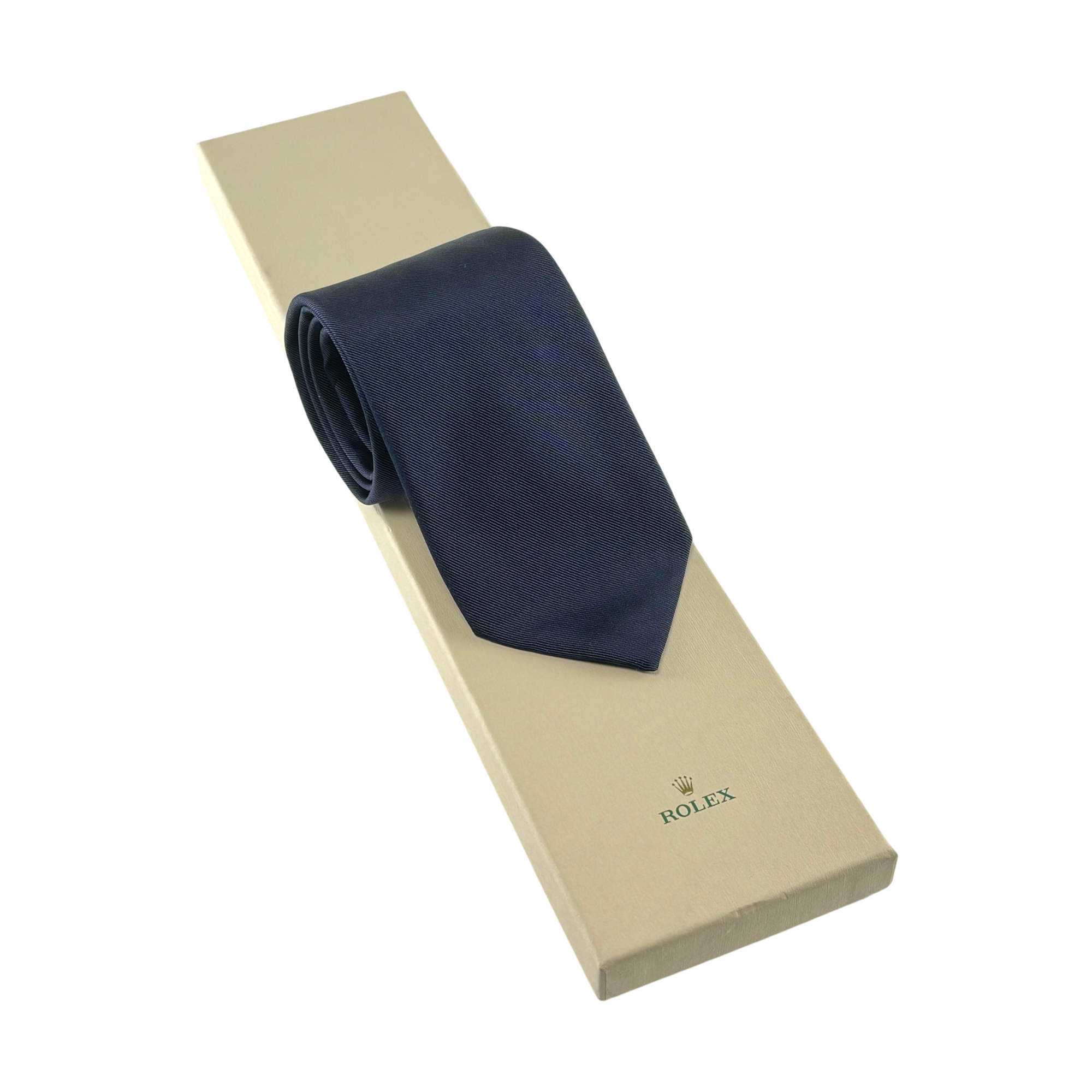 Rolex Krawatte Schleife Blau 100 % Seide silk tie necktie blue