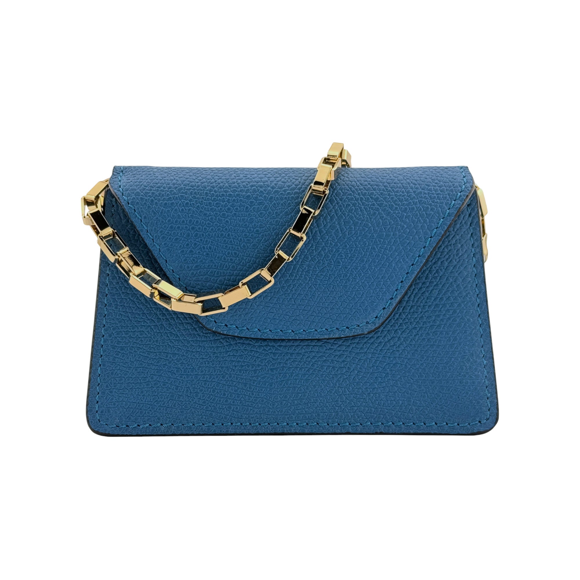 Rolex Leder Clutch Handtasche Tasche Blau leather handbag purse bag blue