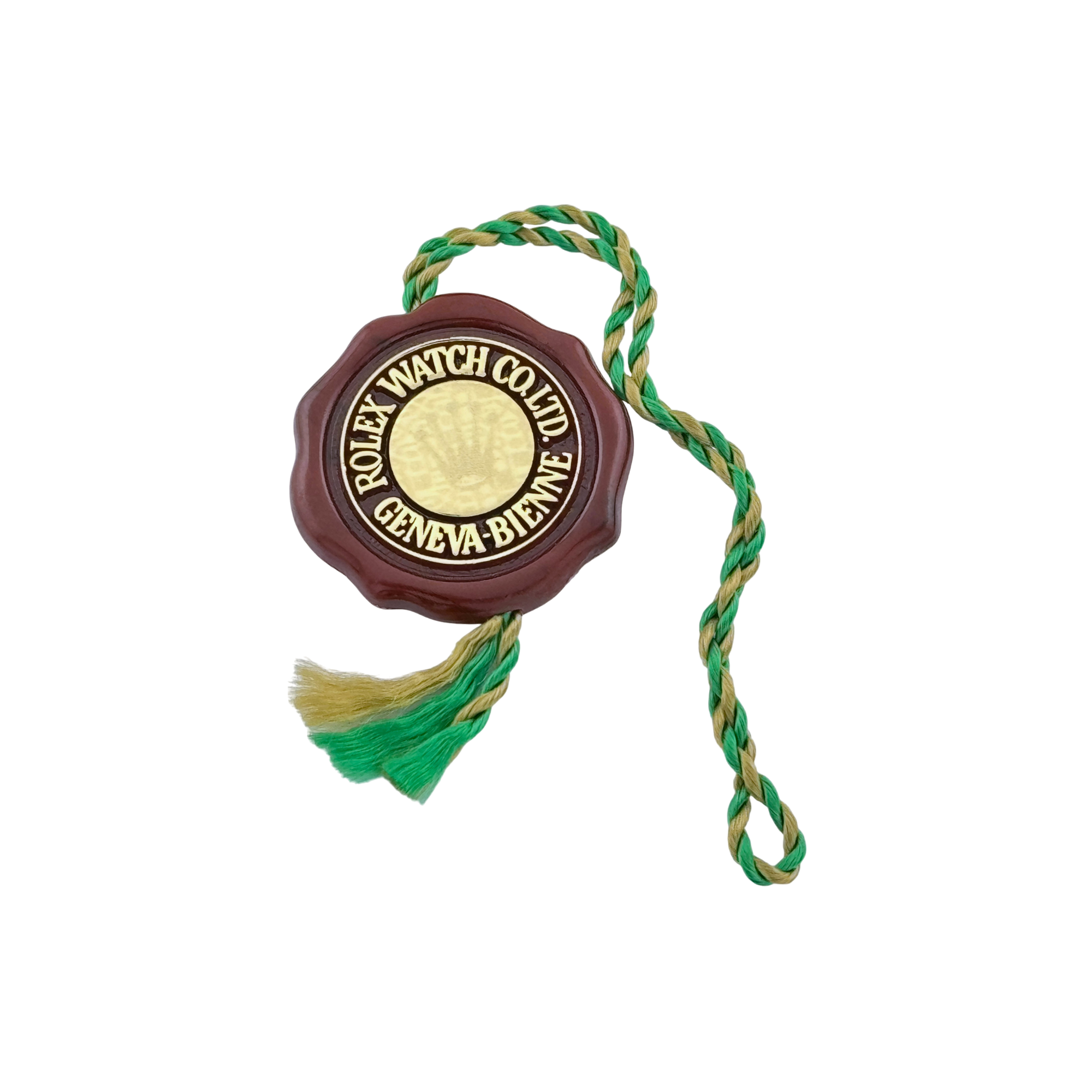 Rolex Officially Certified Chronometer Hang Tag Rot Big Single Crown 1989 - 2000