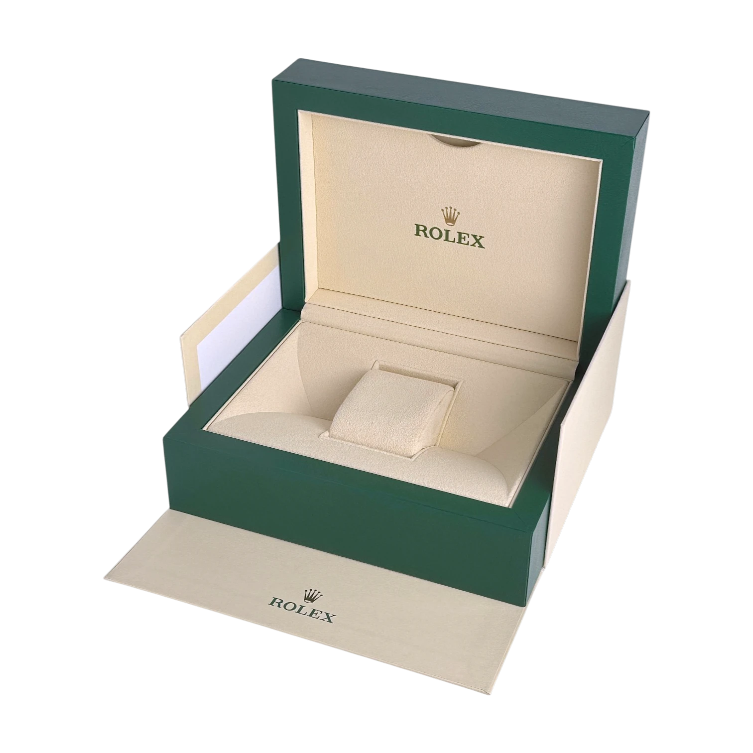 Rolex Oyster L Uhrenbox Grün/Beige - Box mit Umkarton Ref. 39141.01