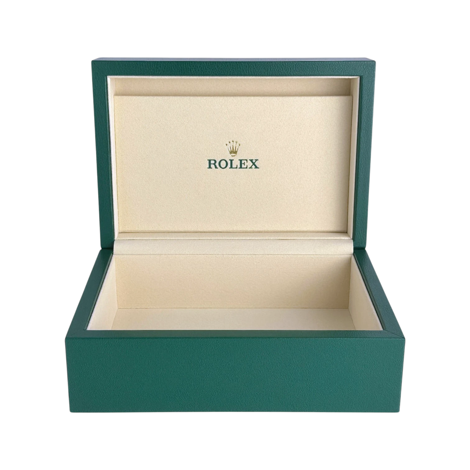 Rolex Oyster M Uhrenbox Grün/Beige - Box mit Umkarton Ref. 53491.8071