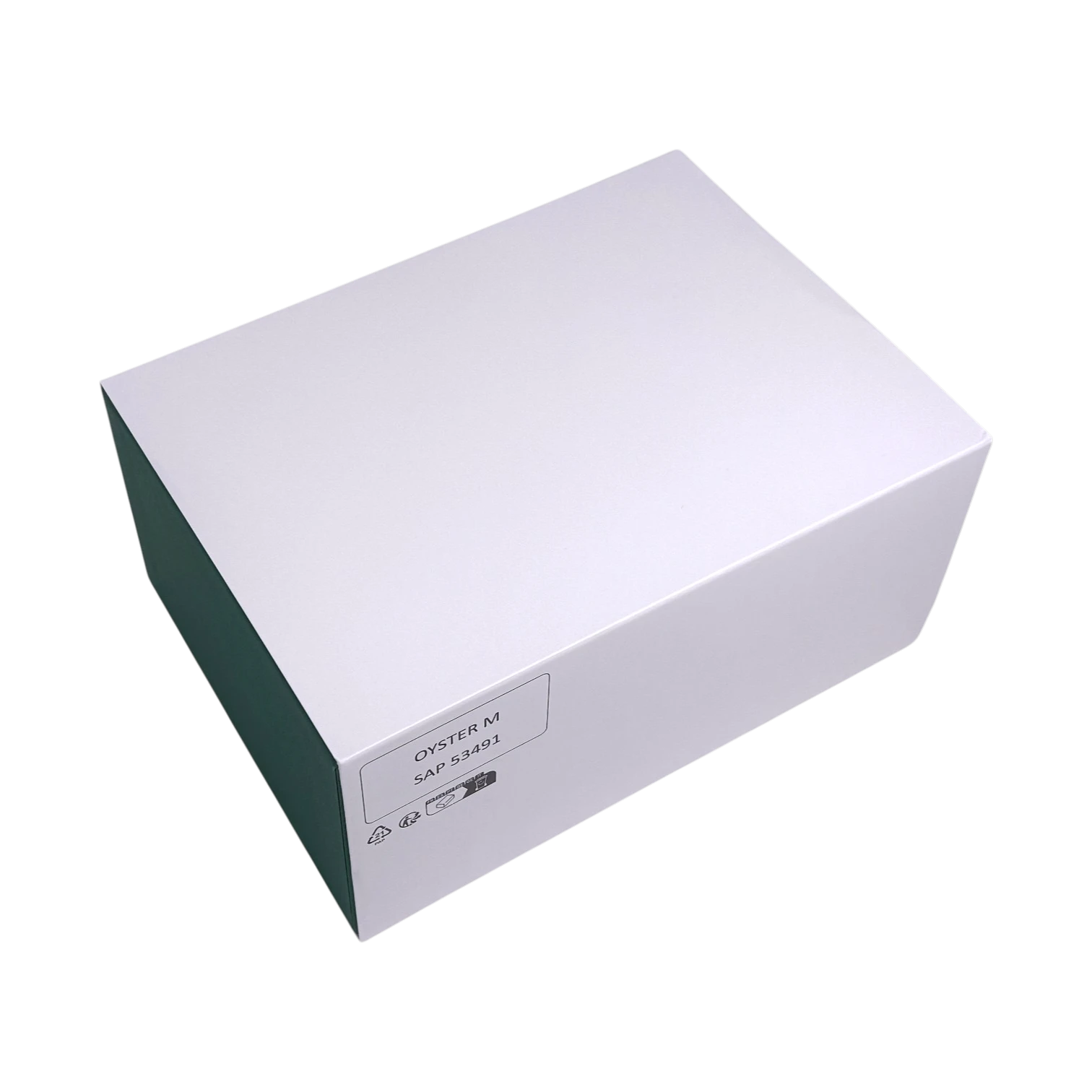Rolex Oyster M Uhrenbox Grün/Beige - Box mit Umkarton Ref. 53491.8071