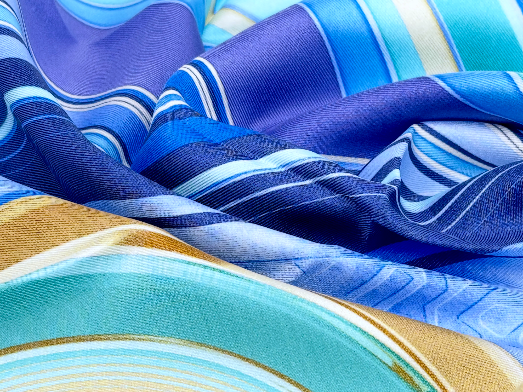 Rolex Seidentuch Tuch Halstuch 100 % Seide Blau silk scarf neckerchief blue