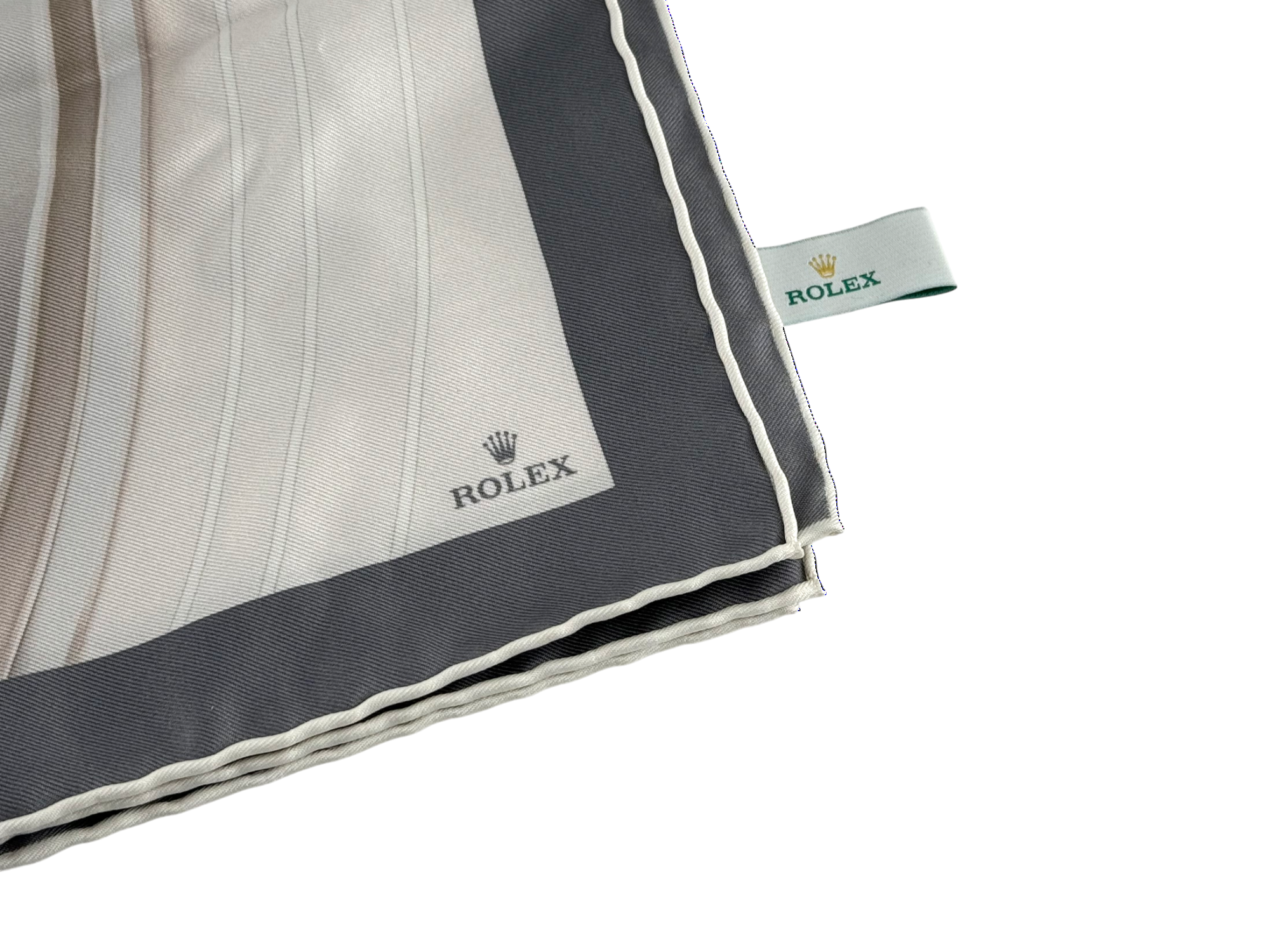 Rolex Seidentuch Tuch Halstuch Grau silk scarf neckerchief grey