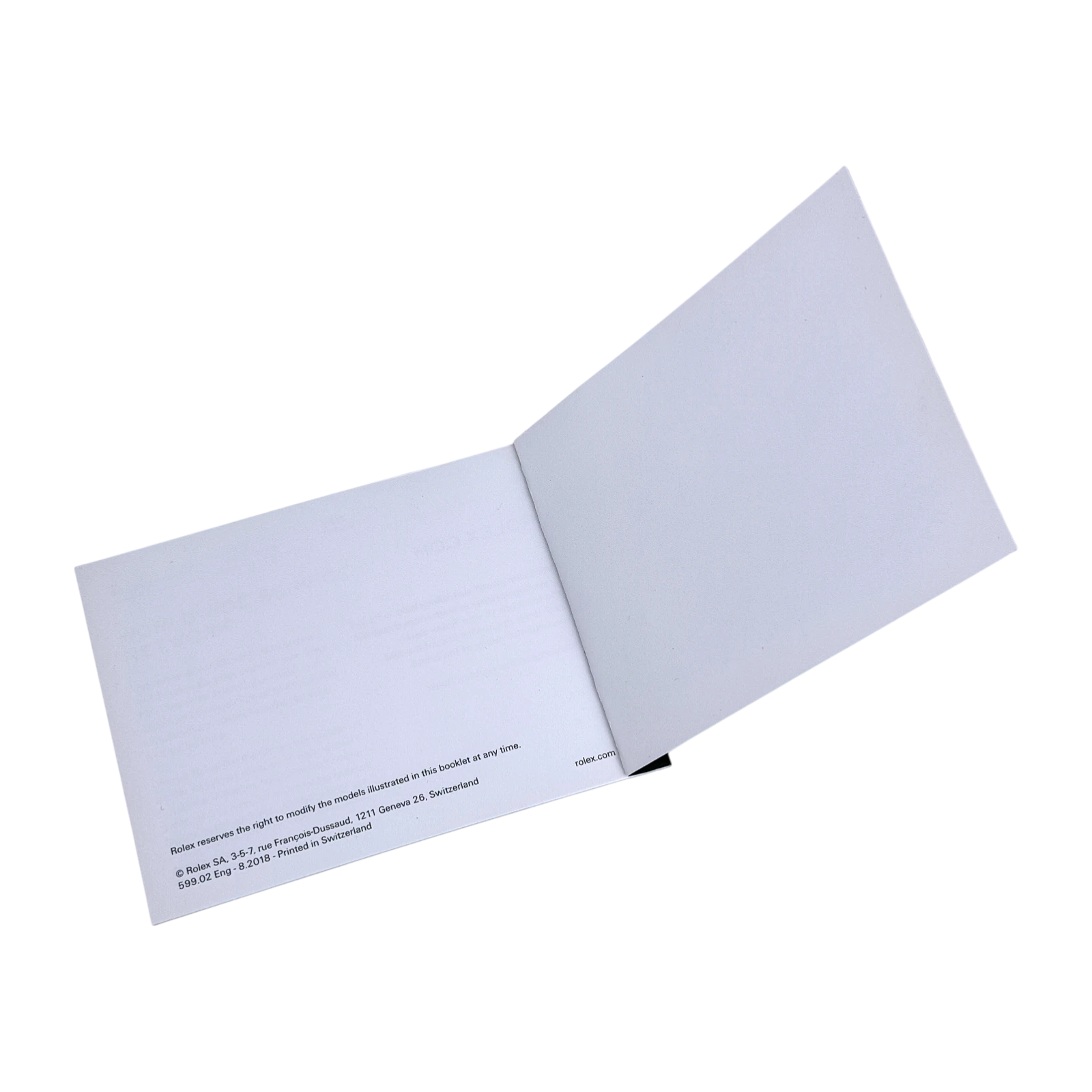 Rolex Submariner (Date) Handbuch - Booklet Englisch 599.02 Eng - 8.2018