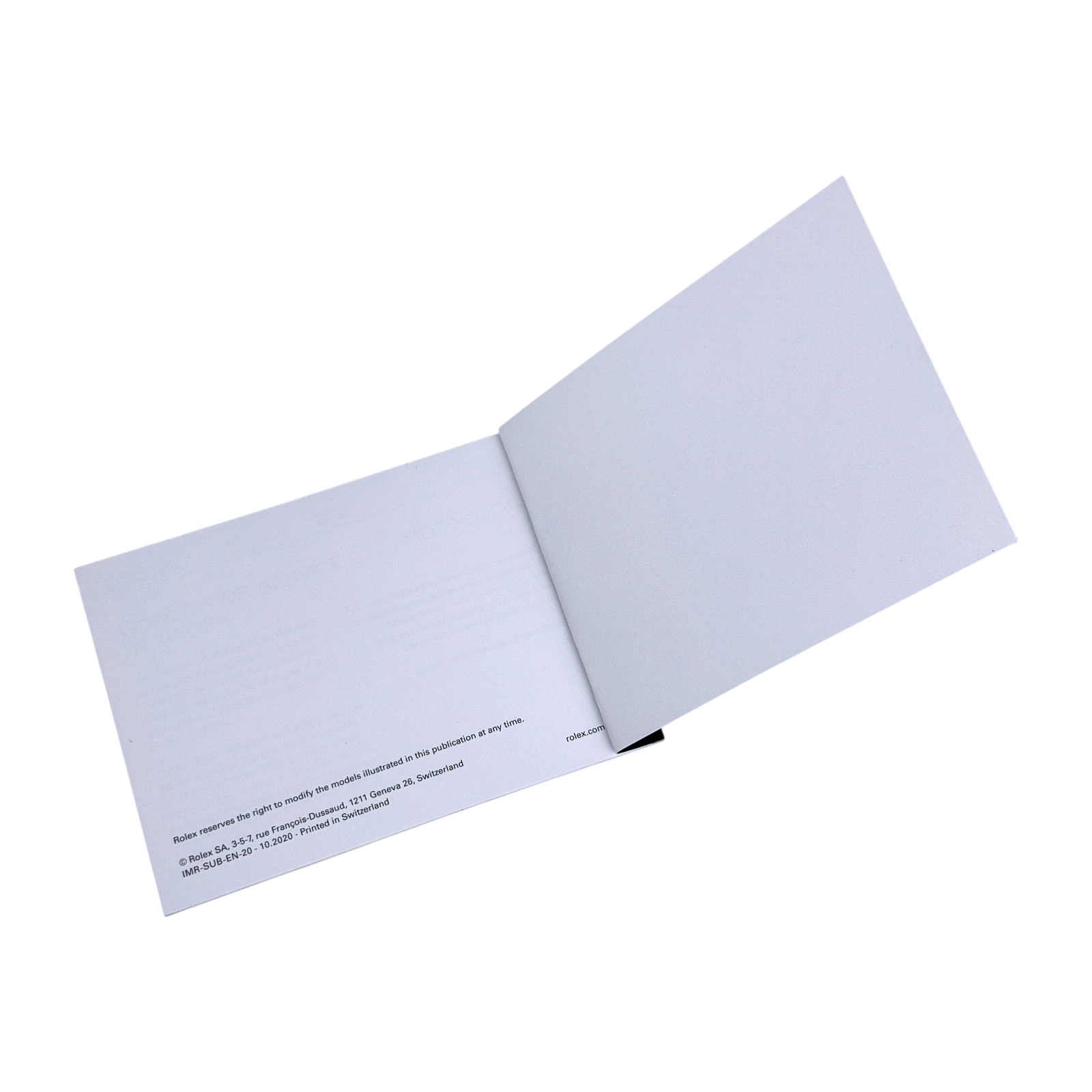 Rolex Submariner (Date) Handbuch - Booklet Englisch IMR-SUB-EN-20 - 10.2020