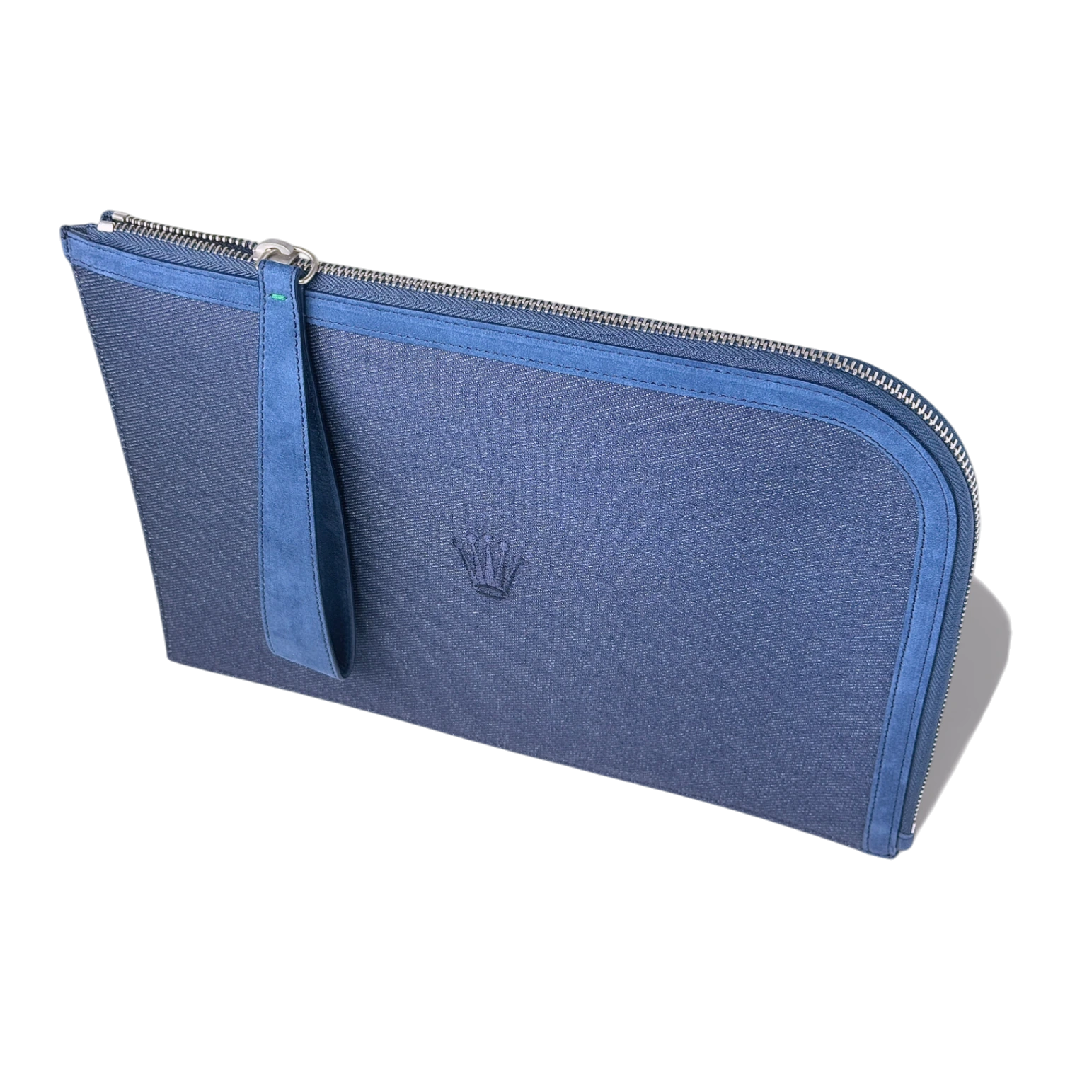 Rolex Tasche, Handtasche, Clutch, Pochette aus Baumwolle in Blau