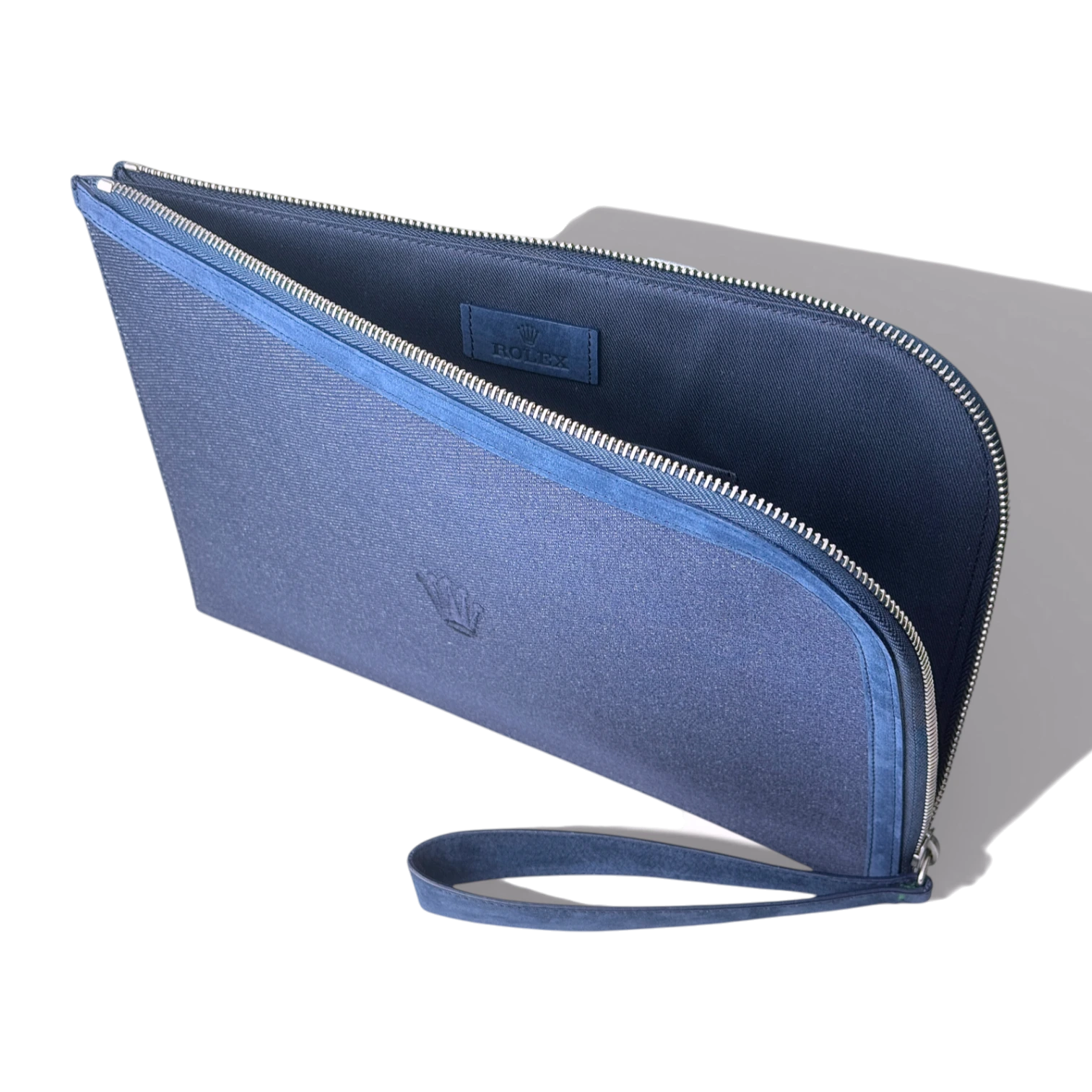 Rolex Tasche, Handtasche, Clutch, Pochette aus Baumwolle in Blau