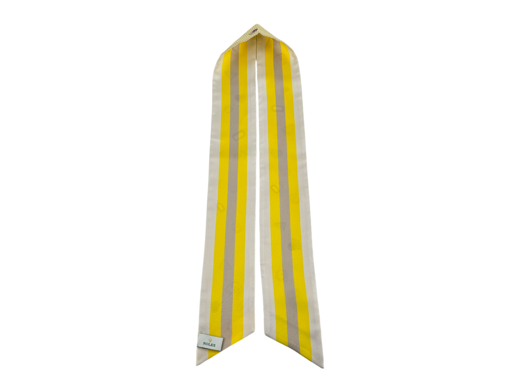 Rolex Twilly Krawatte Schleife 100 % Seide Gelb silk tie necktie yellow