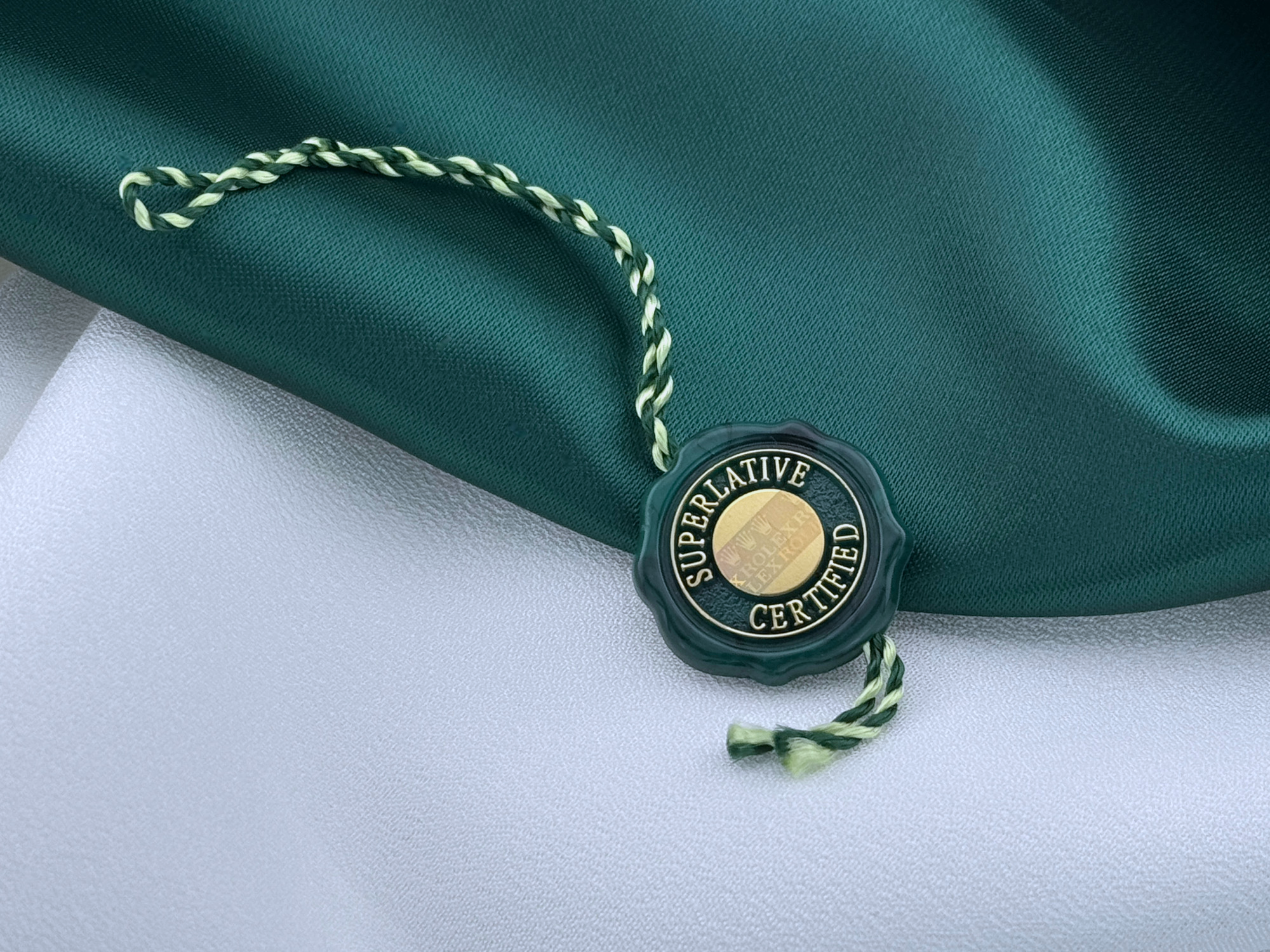 Rolex superlative certified Hang Tag Hologramm Chronometer Siegel Grün ab 2015