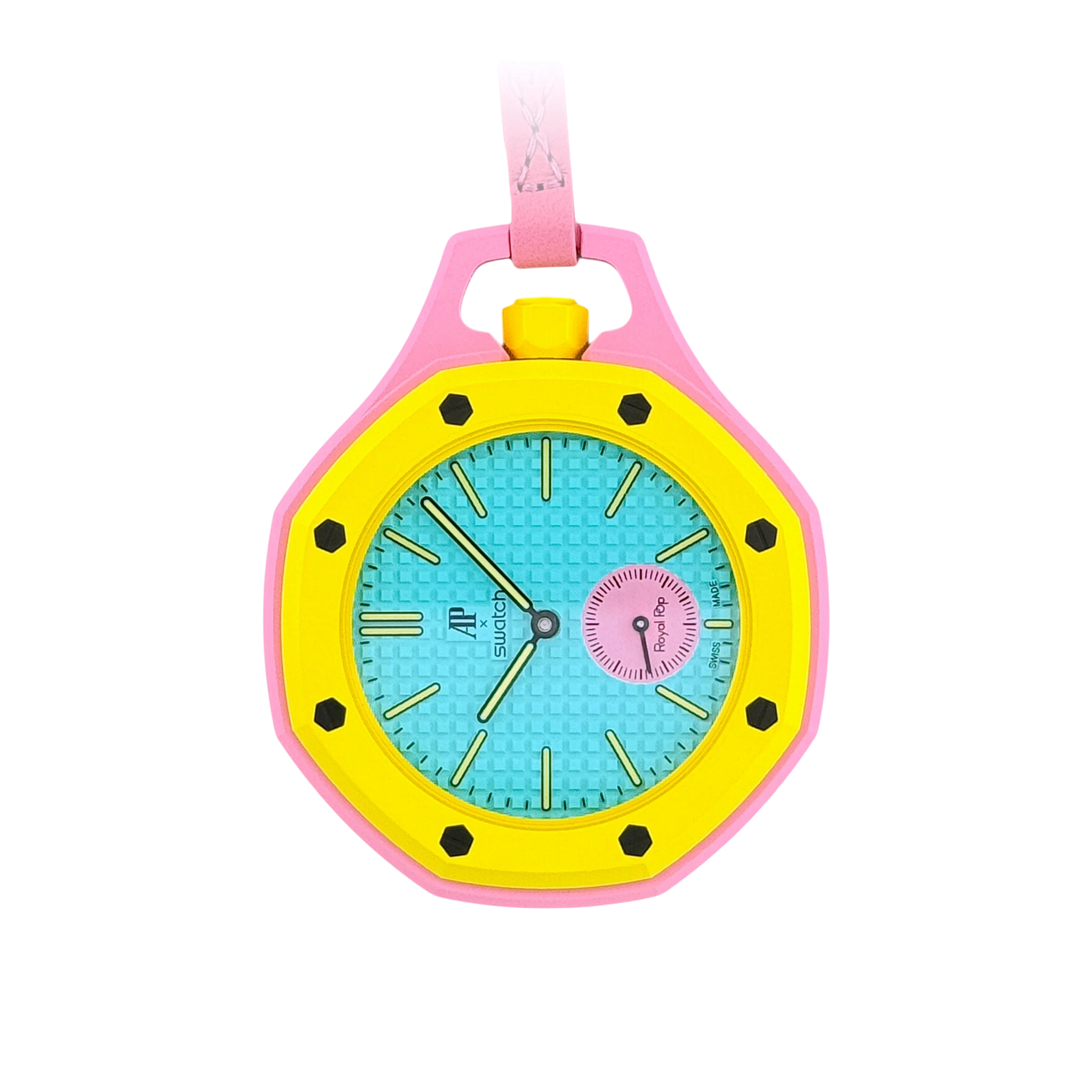 Swatch X Audemars Piguet AP Royal Pop OTG ROZ Mechanische Taschenuhr SSX03J100N
