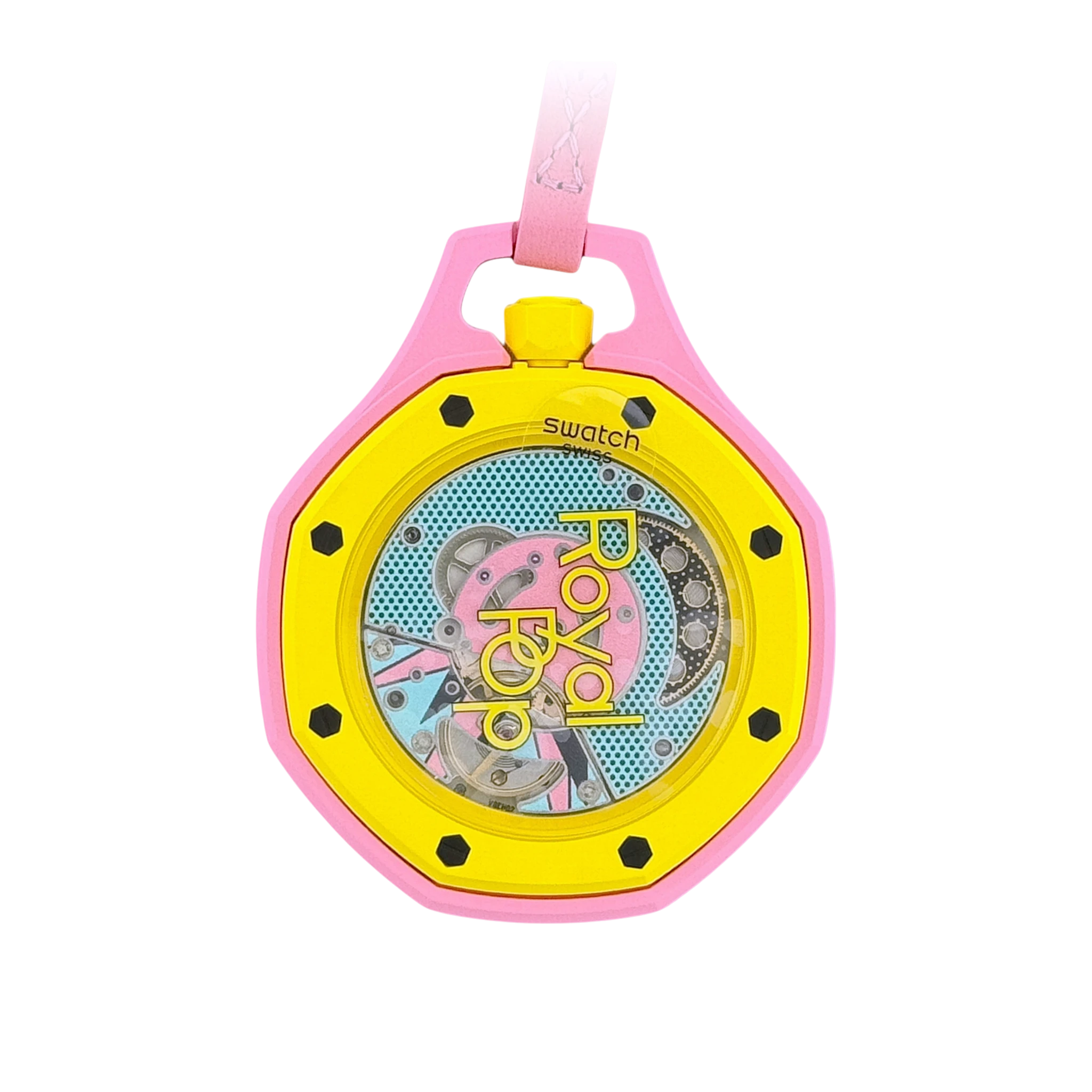 Swatch X Audemars Piguet AP Royal Pop OTG ROZ Mechanische Taschenuhr SSX03J100N