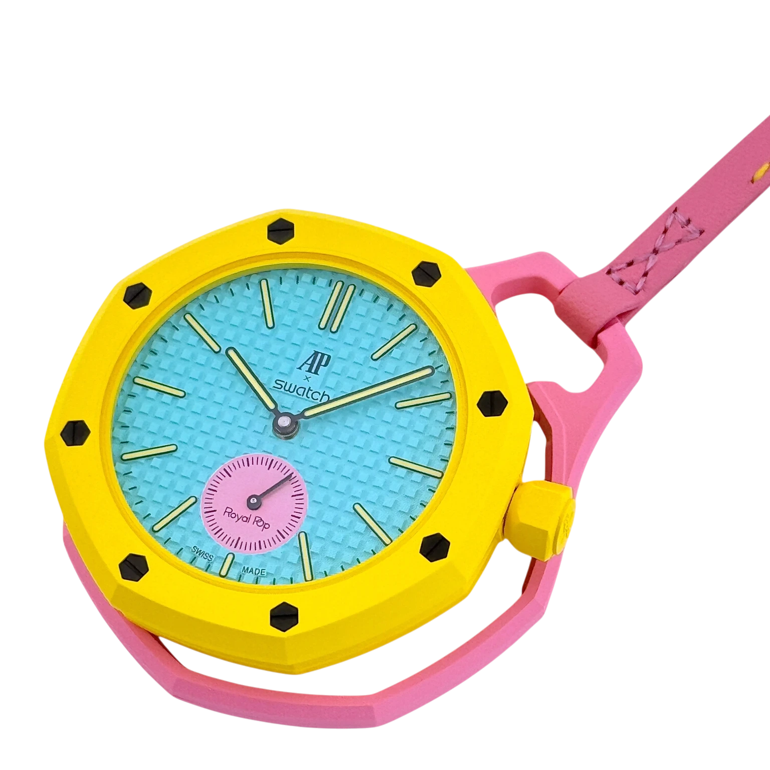 Swatch X Audemars Piguet AP Royal Pop OTG ROZ Mechanische Taschenuhr SSX03J100N