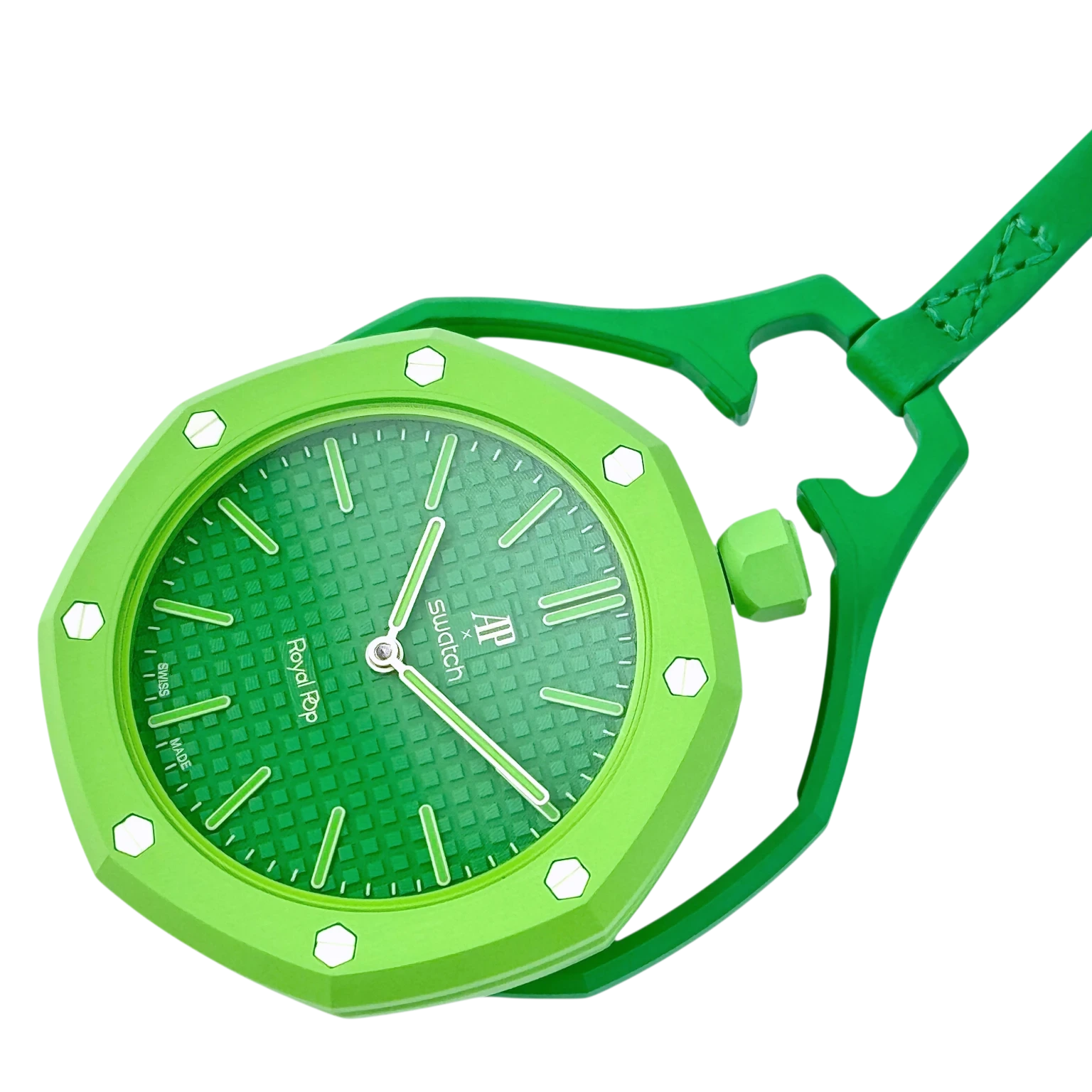 Swatch X Audemars Piguet Royal Pop GREEN EIGHT Mechanische Taschenuhr SSX03G100N