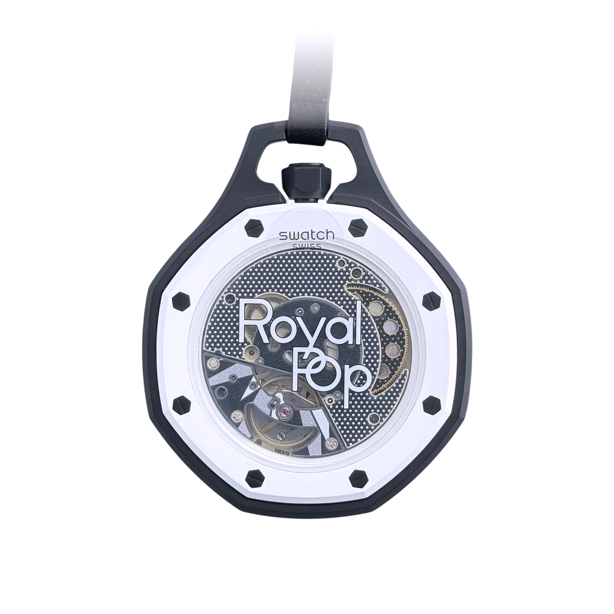 Swatch X Audemars Piguet Royal Pop OCHO NEGRO Mechanische Taschenuhr SSX03W101N