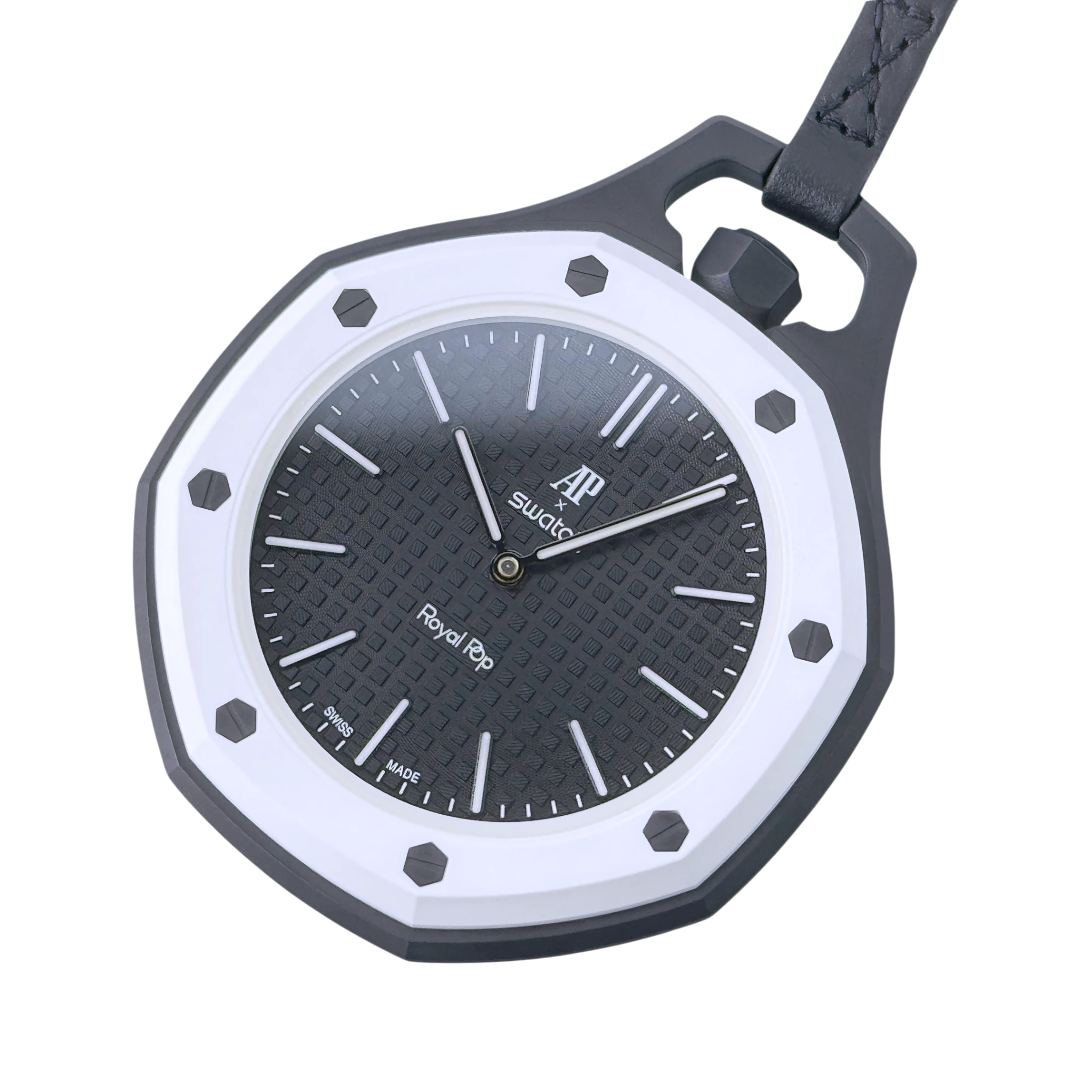 Swatch X Audemars Piguet Royal Pop OCHO NEGRO Mechanische Taschenuhr SSX03W101N