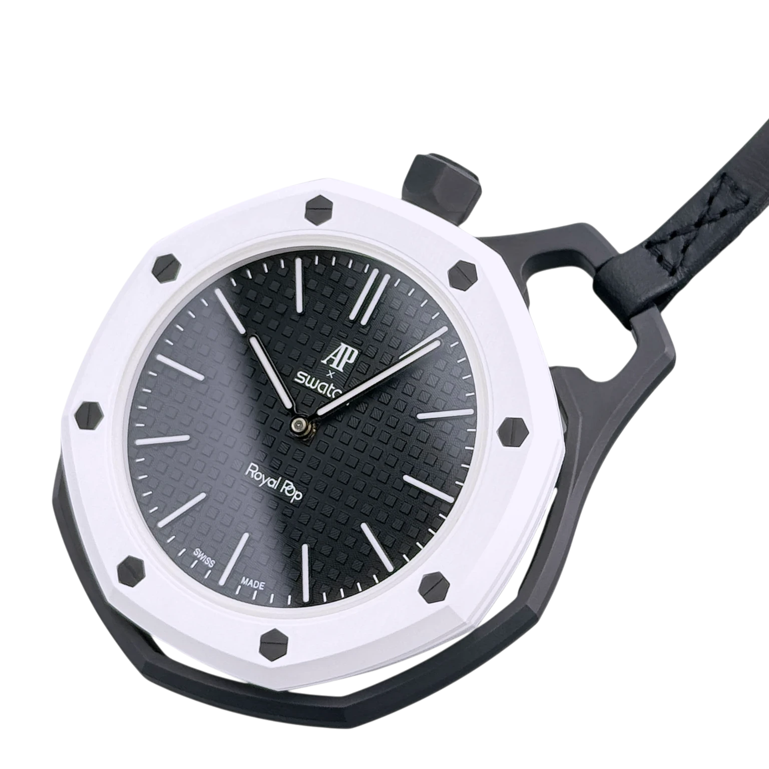 Swatch X Audemars Piguet Royal Pop OCHO NEGRO Mechanische Taschenuhr SSX03W101N