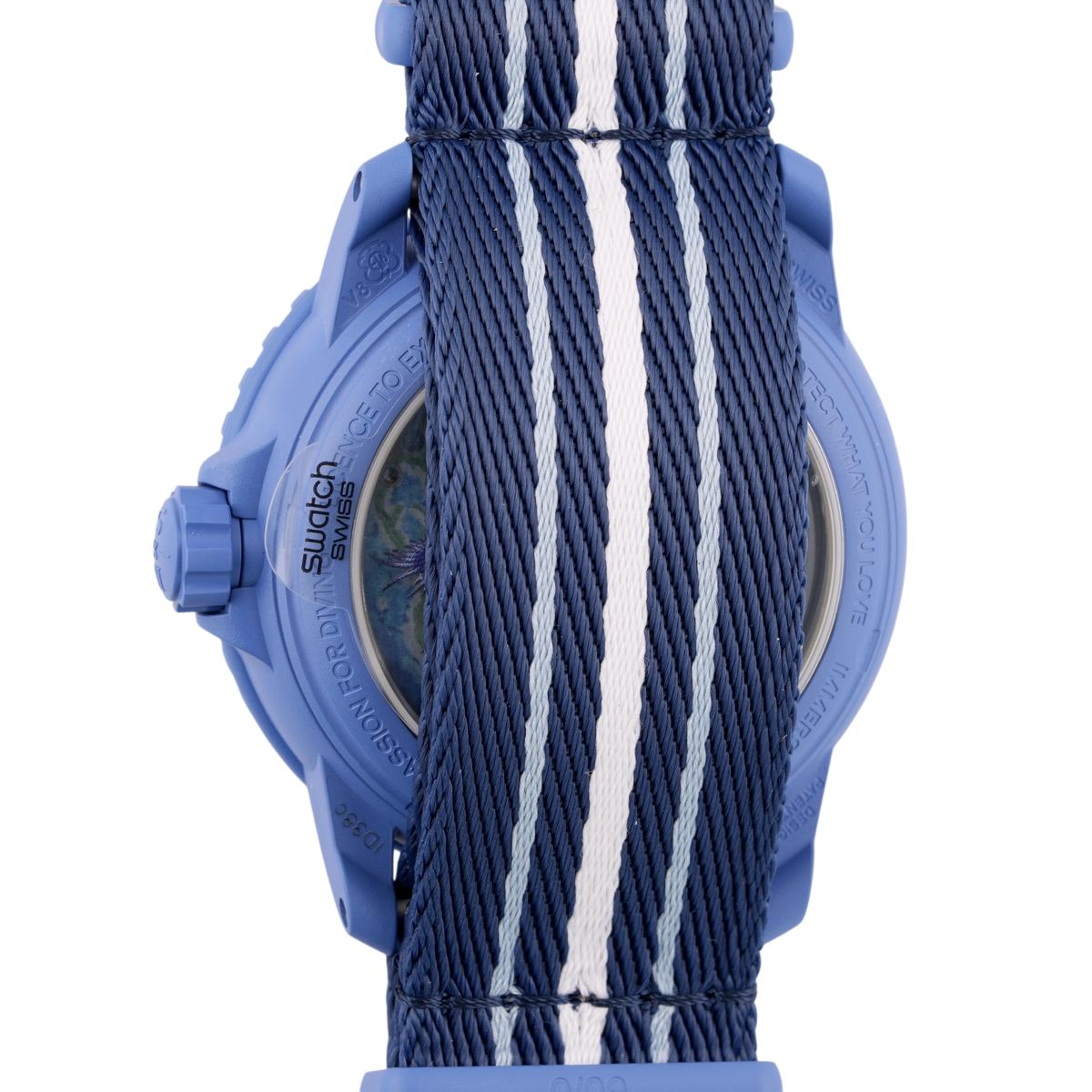 Swatch X Blancpain Scuba Fifty Fathoms Atlantic Ocean Armbanduhr Blau SO35A100