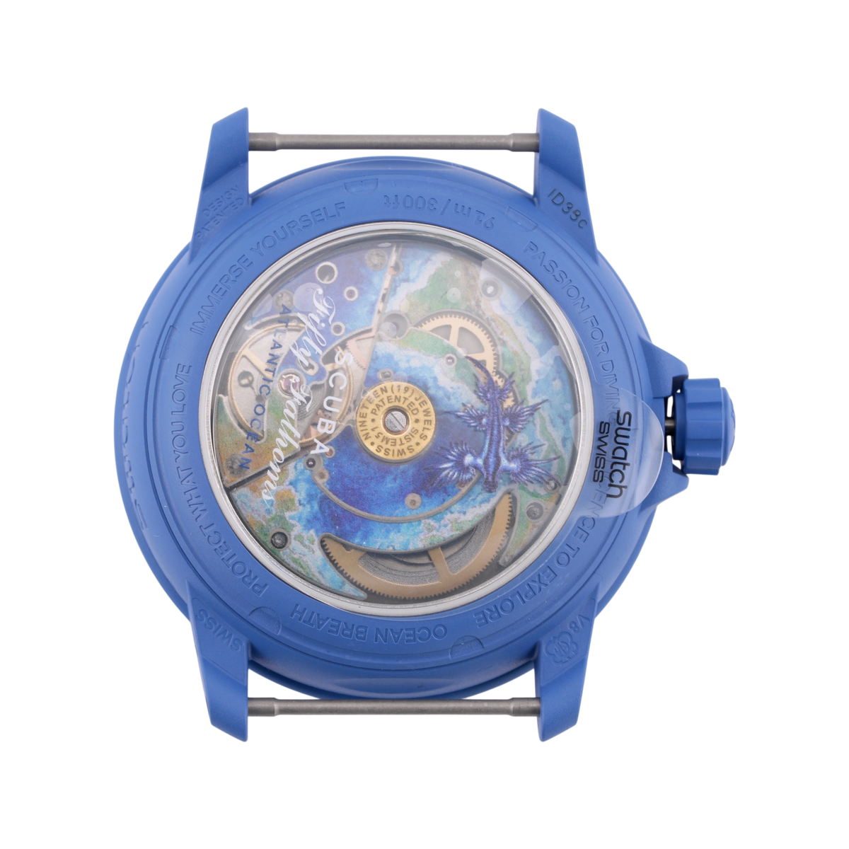 Swatch X Blancpain Scuba Fifty Fathoms Atlantic Ocean Armbanduhr Blau SO35A100