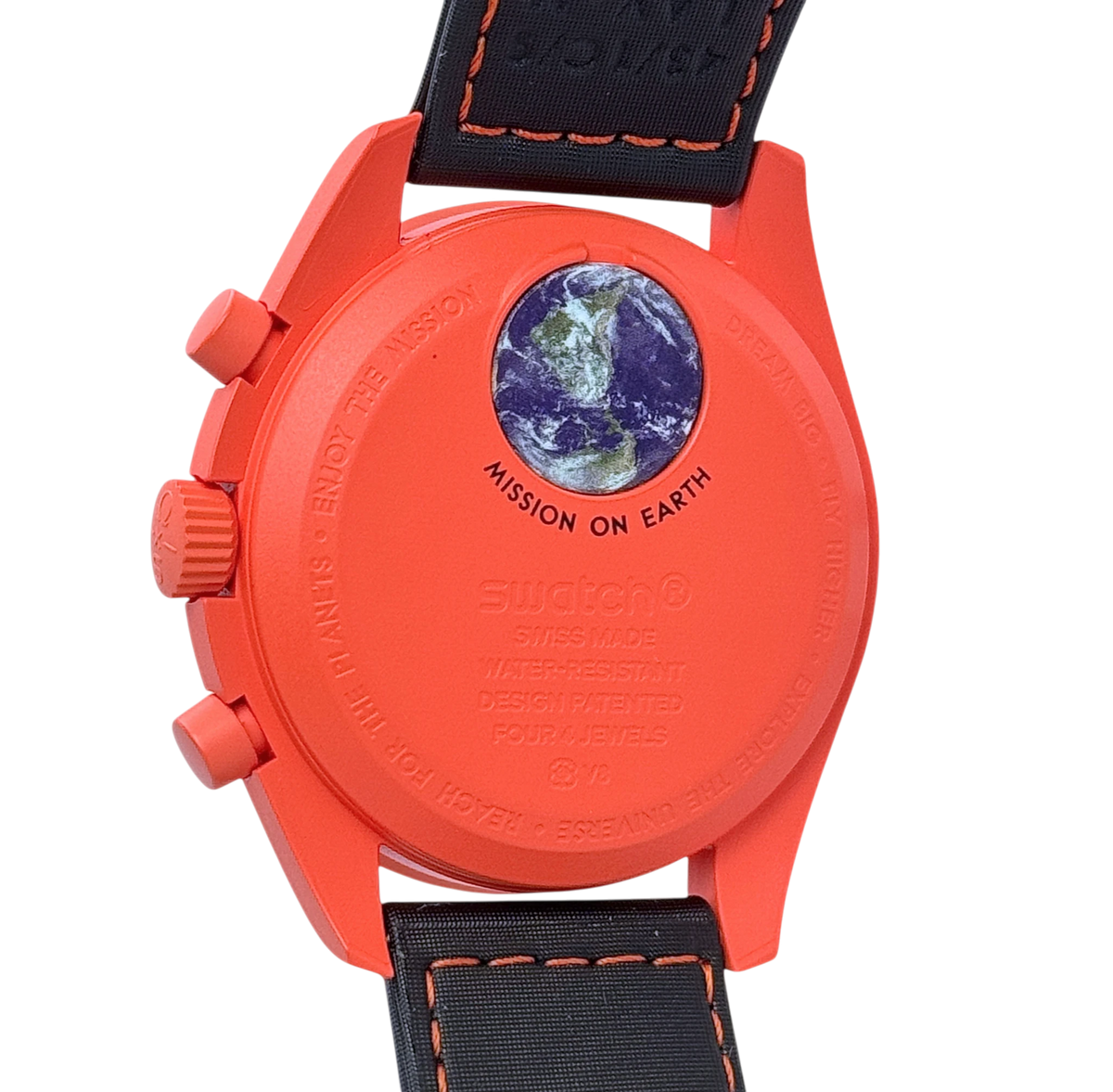 Swatch X Omega MoonSwatch Mission on Earth Lava Armbanduhr watch 42 mm SO33O100