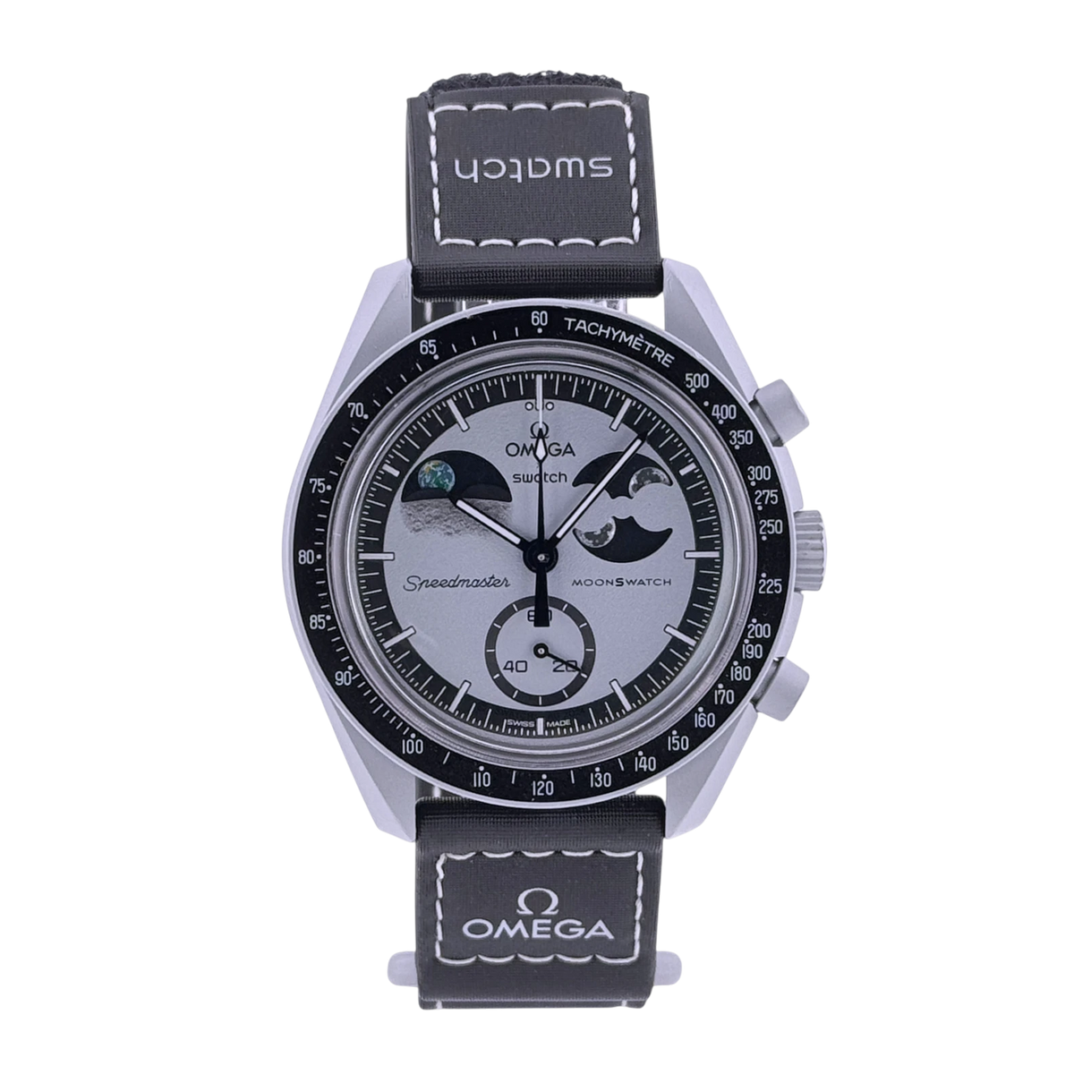 Swatch X Omega MoonSwatch Mission to Earthphase Armbanduhr 42 mm SO33M700