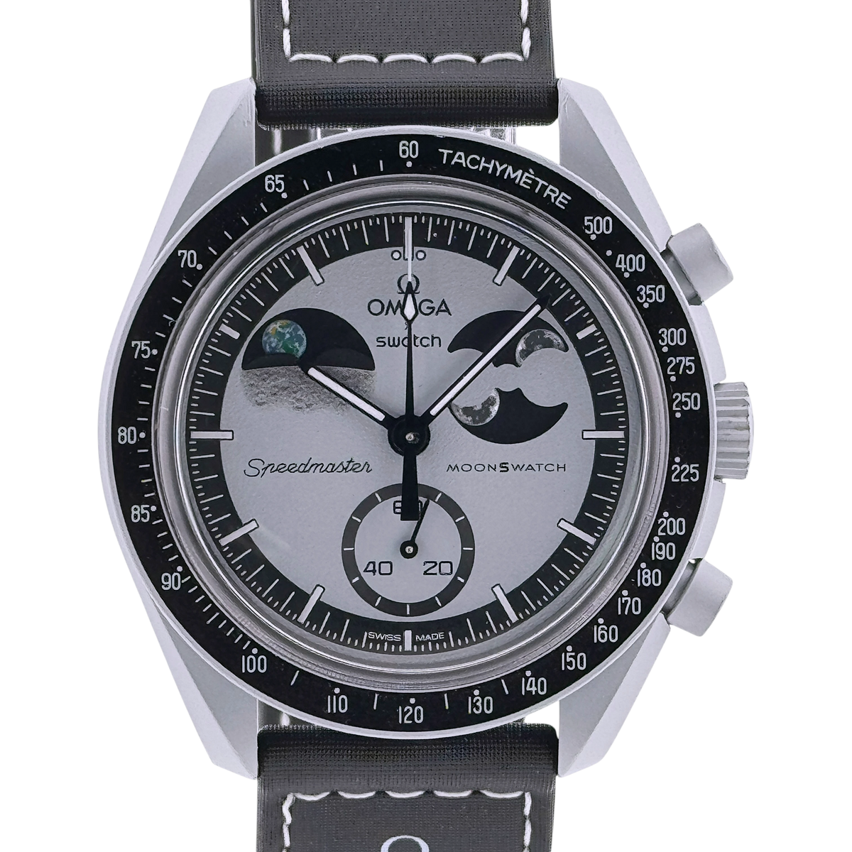 Swatch X Omega MoonSwatch Mission to Earthphase Armbanduhr 42 mm SO33M700