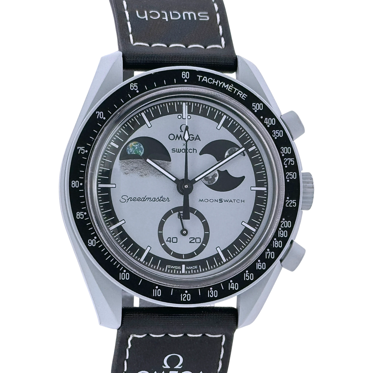 Swatch X Omega MoonSwatch Mission to Earthphase Armbanduhr 42 mm SO33M700