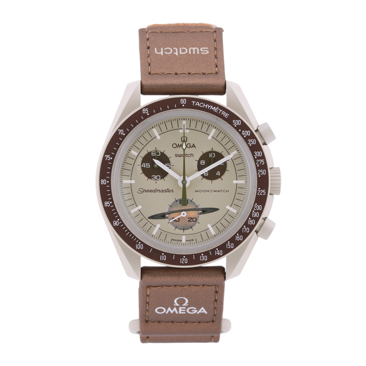 Swatch X Omega MoonSwatch Mission to Saturn Armbanduhr 42 mm SO33T100