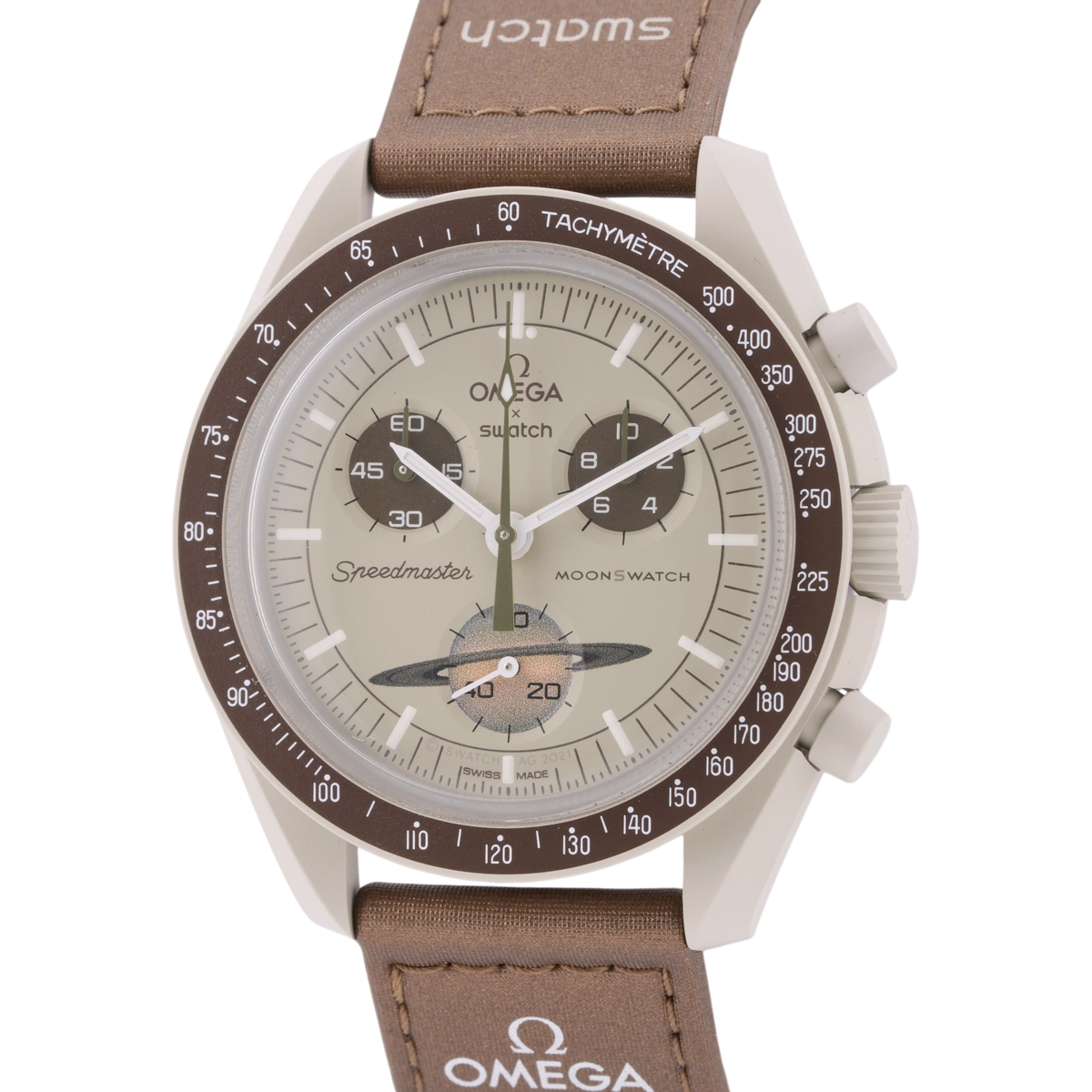 Swatch X Omega MoonSwatch Mission to Saturn Armbanduhr 42 mm SO33T100