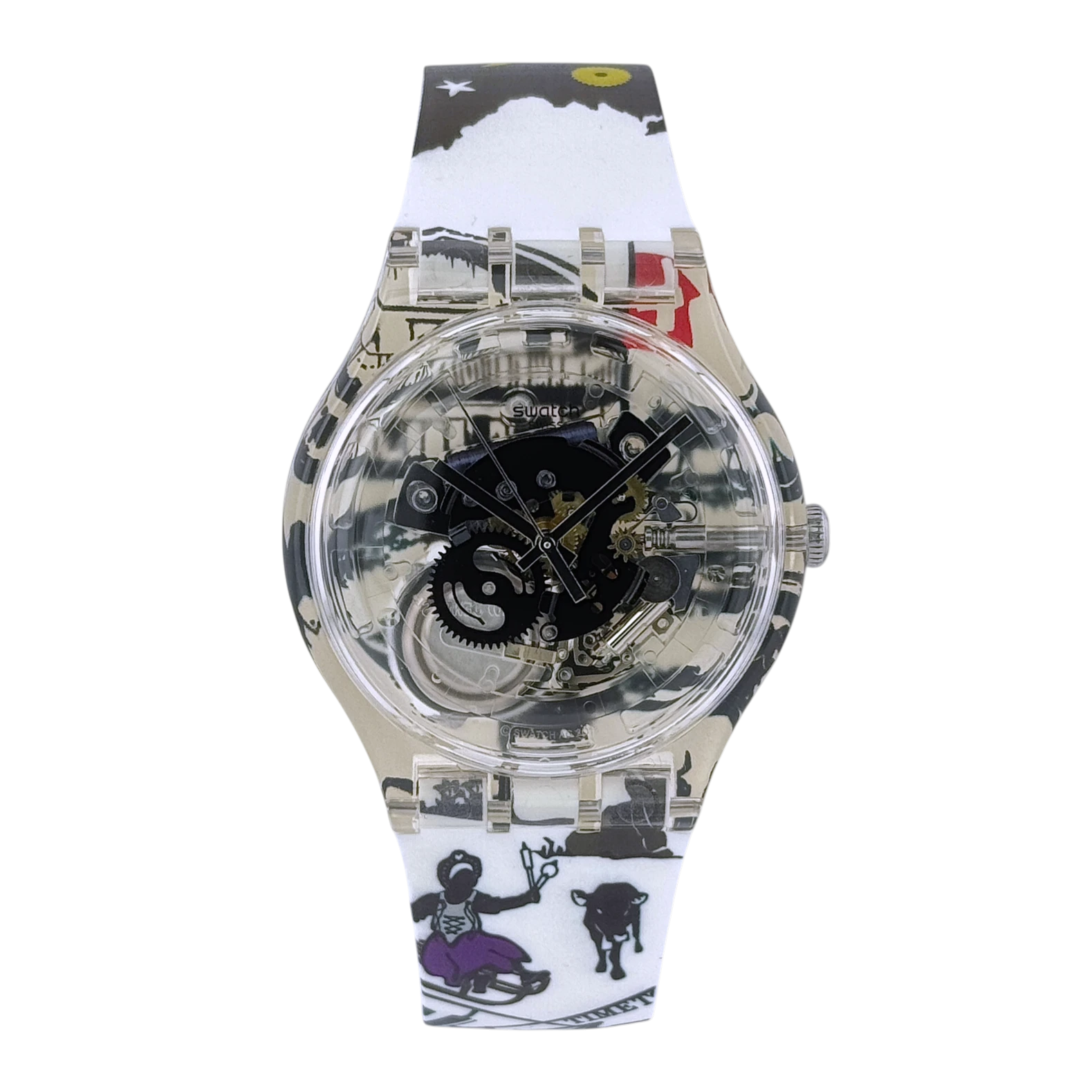 Swatch X You Time to Move 19 limitierte Armbanduhr Skelettiert HSUOK136