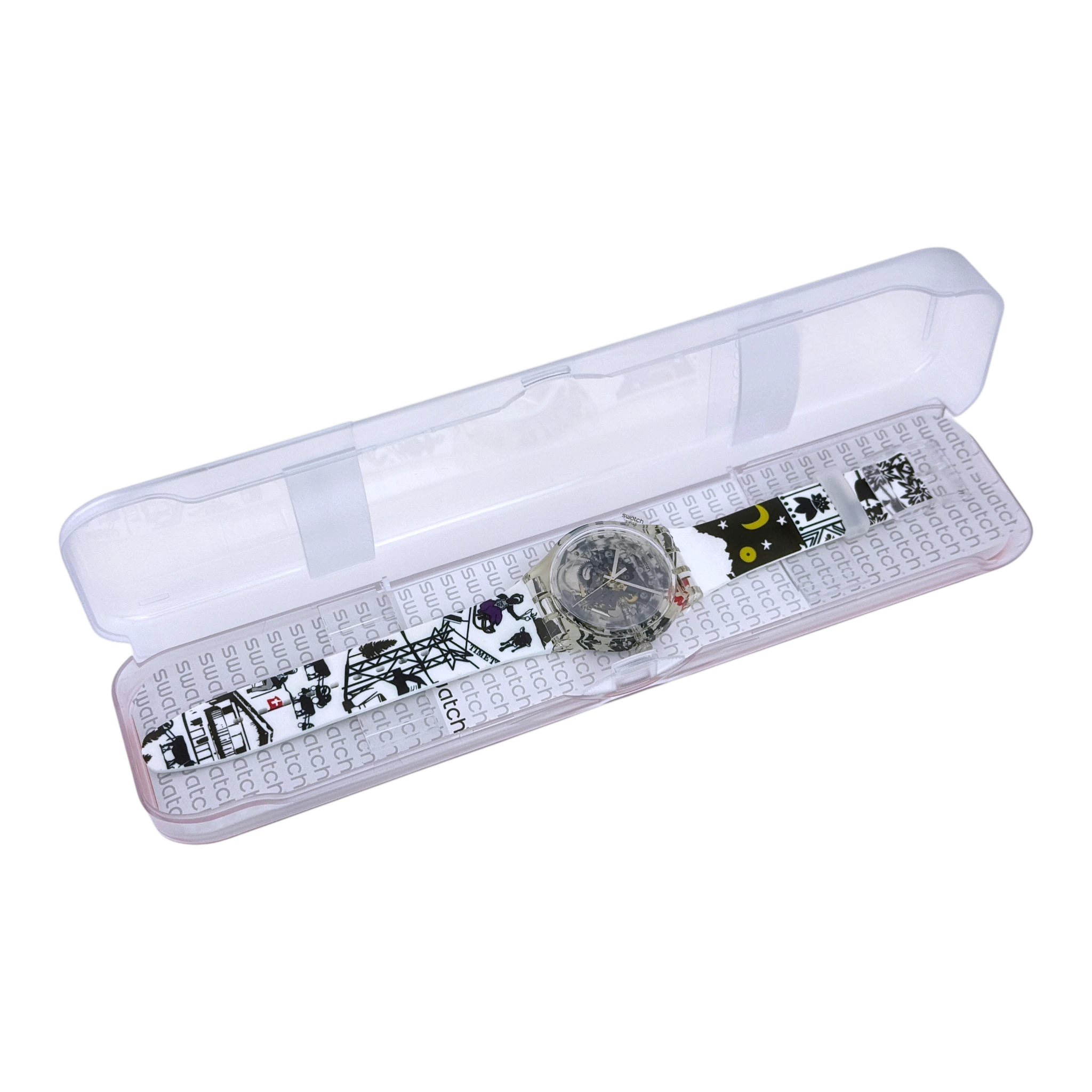 Swatch X You Time to Move 19 limitierte Armbanduhr Skelettiert HSUOK136