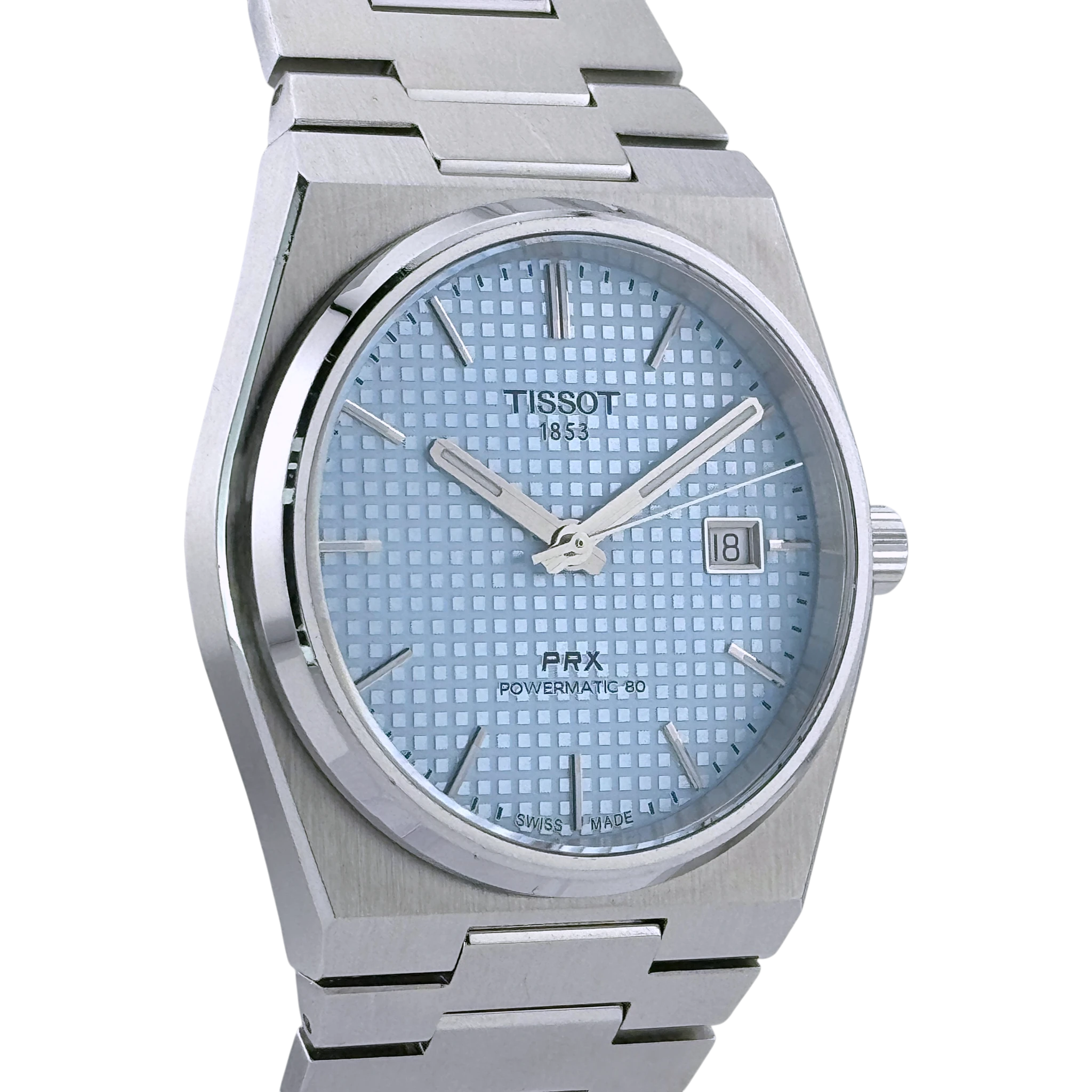 Tissot PRX Powermatic 80 40 Automatik Armbanduhr Edelstahl Eisblau T137407113510
