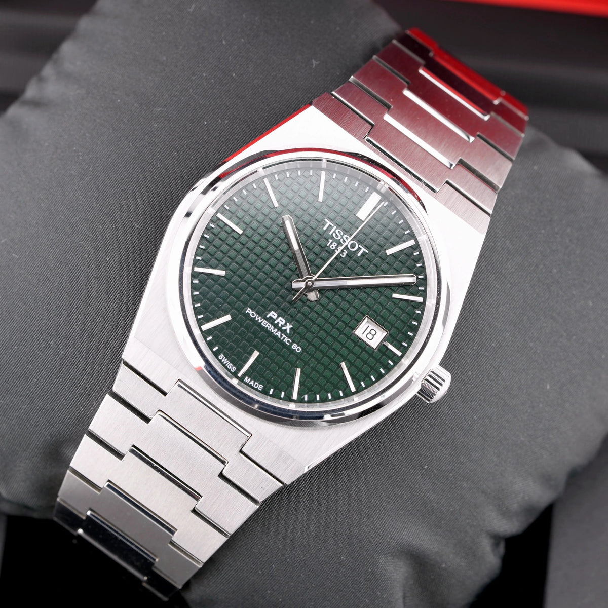 Tissot PRX Powermatic 80 40mm Automatik Armbanduhr Edelstahl Grün T1374071109100