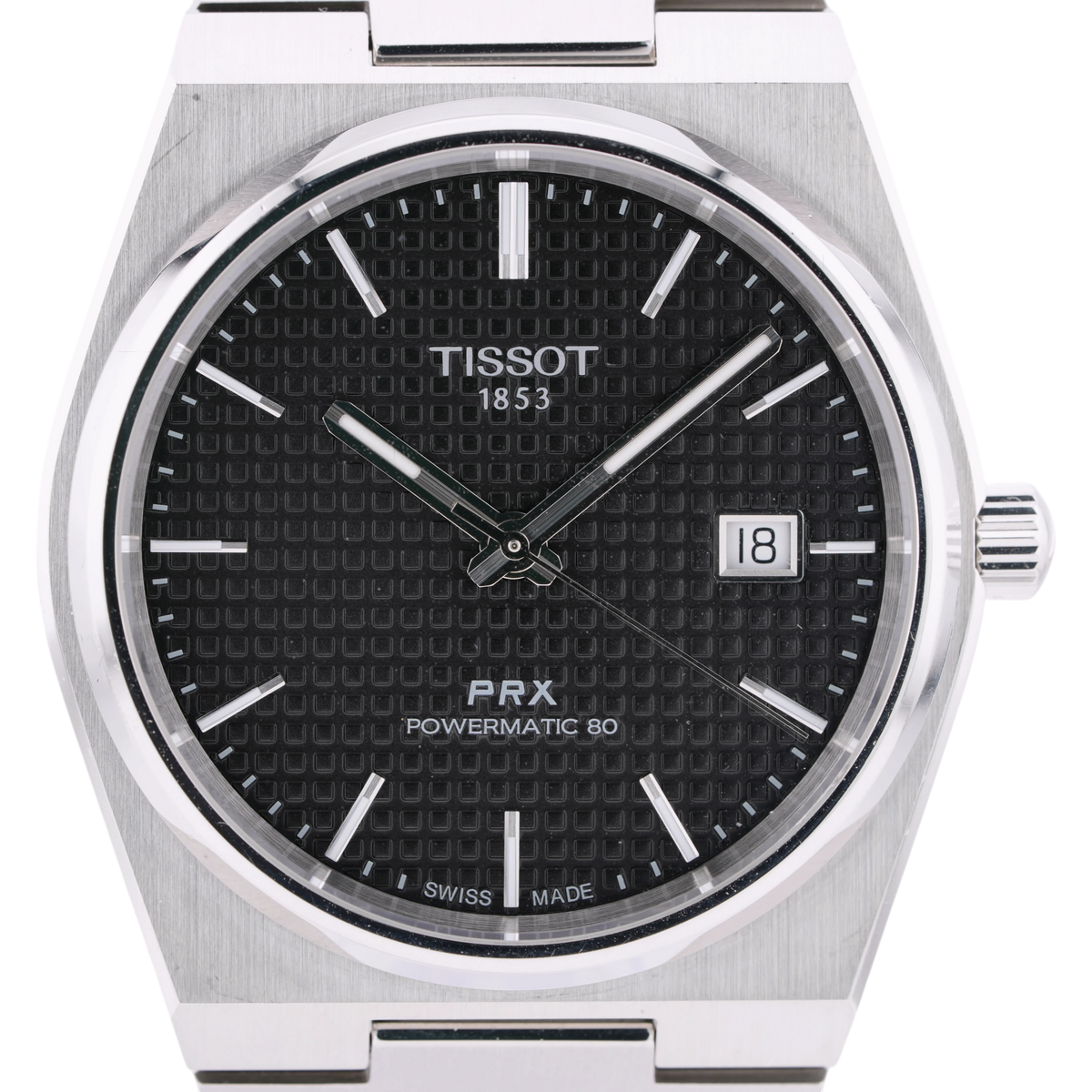 Tissot PRX Powermatic 80 Automatik Armbanduhr Edelstahl Schwarz T1374071105100