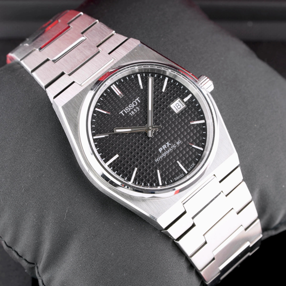 Tissot PRX Powermatic 80 Automatik Armbanduhr Edelstahl Schwarz T1374071105100