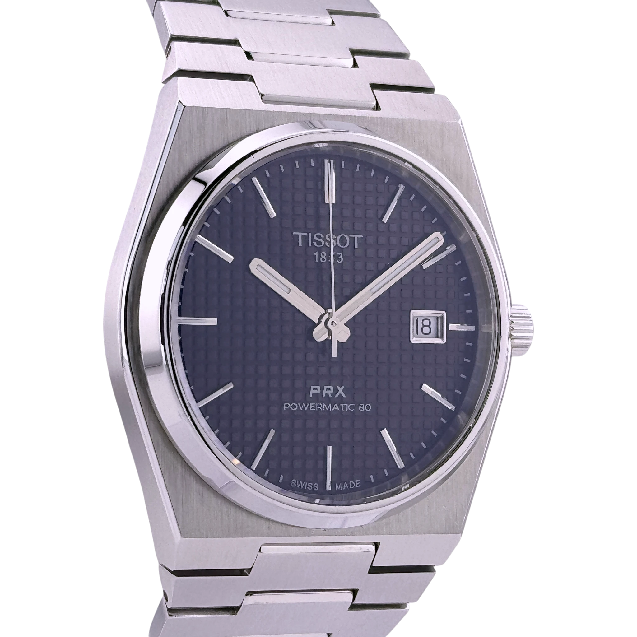 Tissot PRX Powermatic 80 Automatik Armbanduhr Edelstahl Schwarz T1374071105100