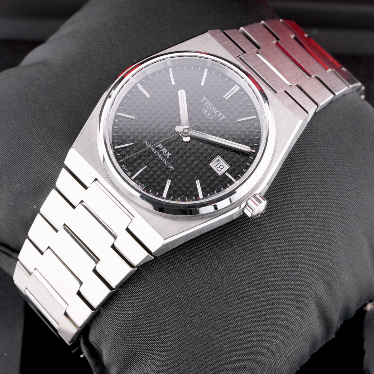 Tissot PRX Powermatic 80 Automatik Armbanduhr Edelstahl Schwarz T1374071105100