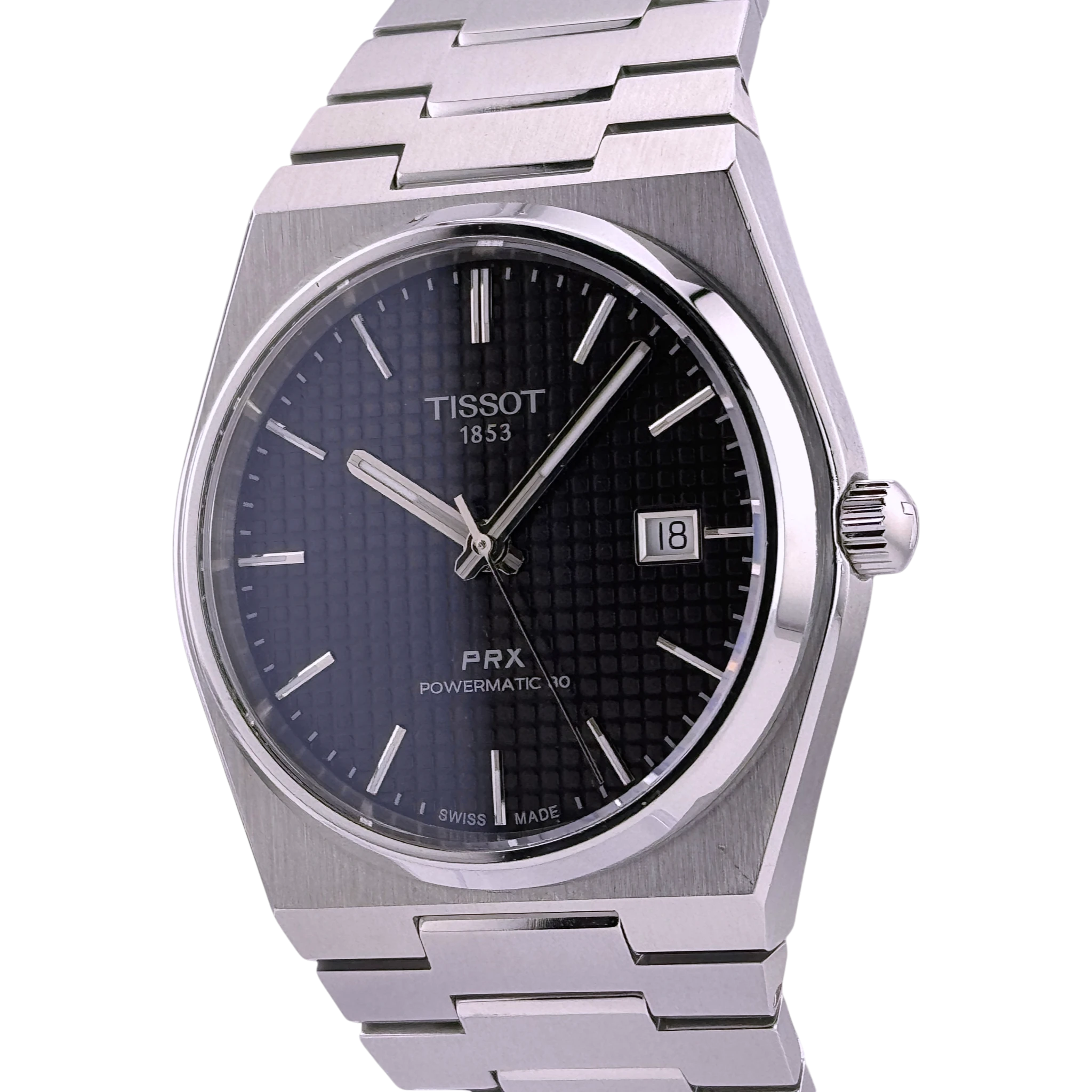 Tissot PRX Powermatic 80 Automatik Armbanduhr Edelstahl Schwarz T1374071105100