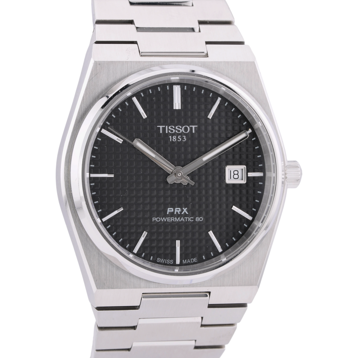 Tissot PRX Powermatic 80 Automatik Armbanduhr Edelstahl Schwarz T1374071105100