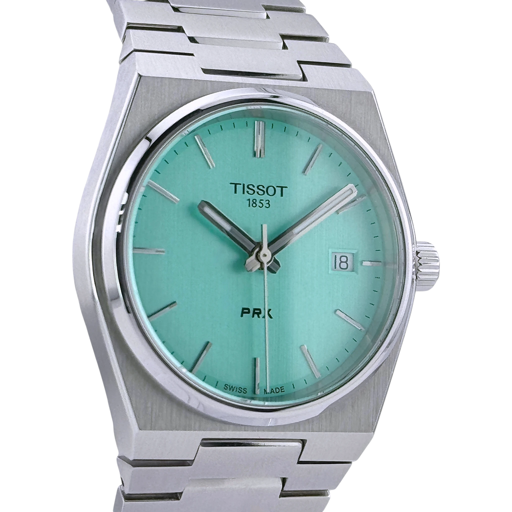 Tissot PRX Quarz 35mm Damen Armbanduhr Edelstahl Hellgrün Ref. T1372101109100