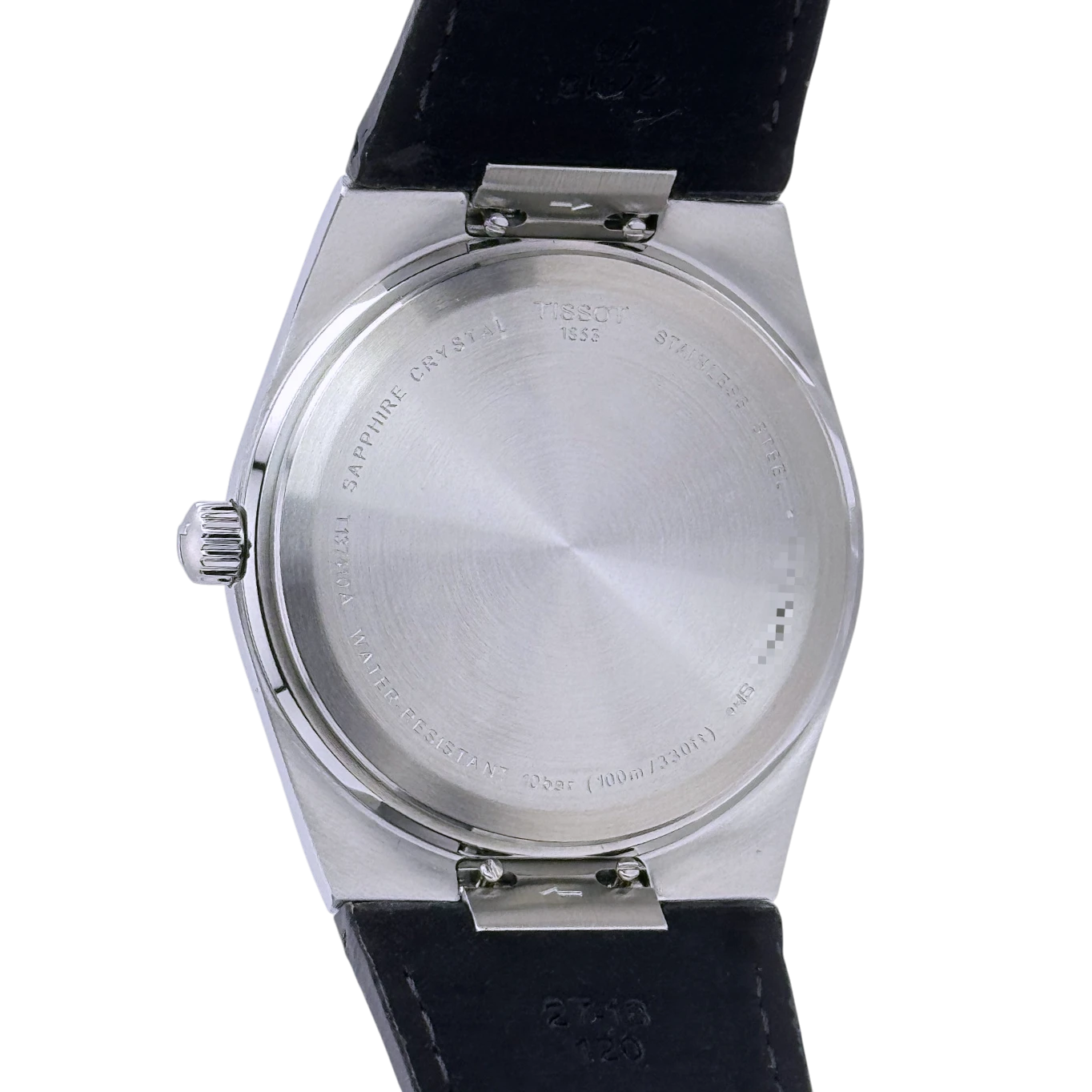 Tissot PRX Quarz 40 Herren Armbanduhr Edelstahl Schwarz Lederband T1374101105100