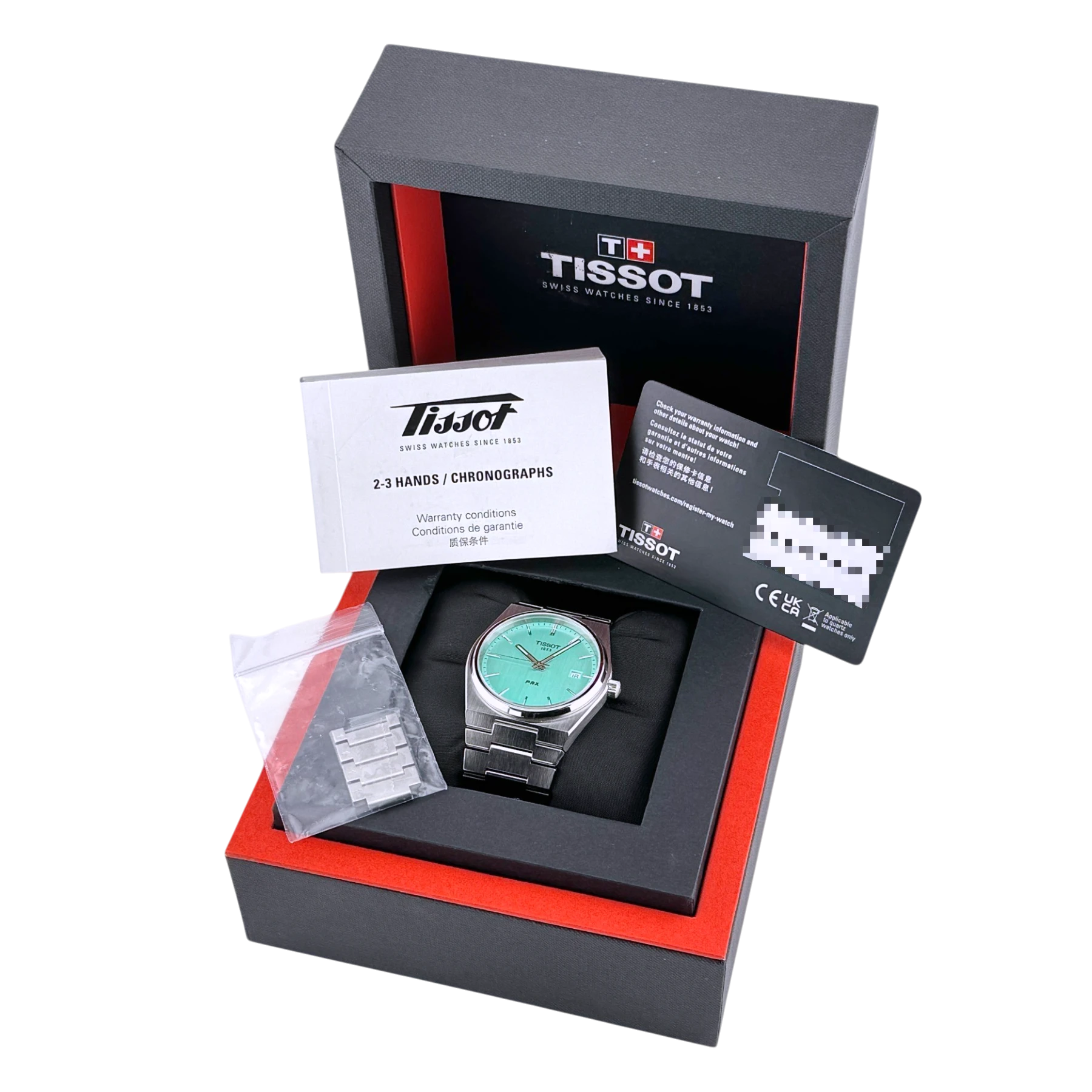 Tissot PRX Quarz 40mm Herren Armbanduhr Edelstahl Hellgrün Ref. T1374101109101