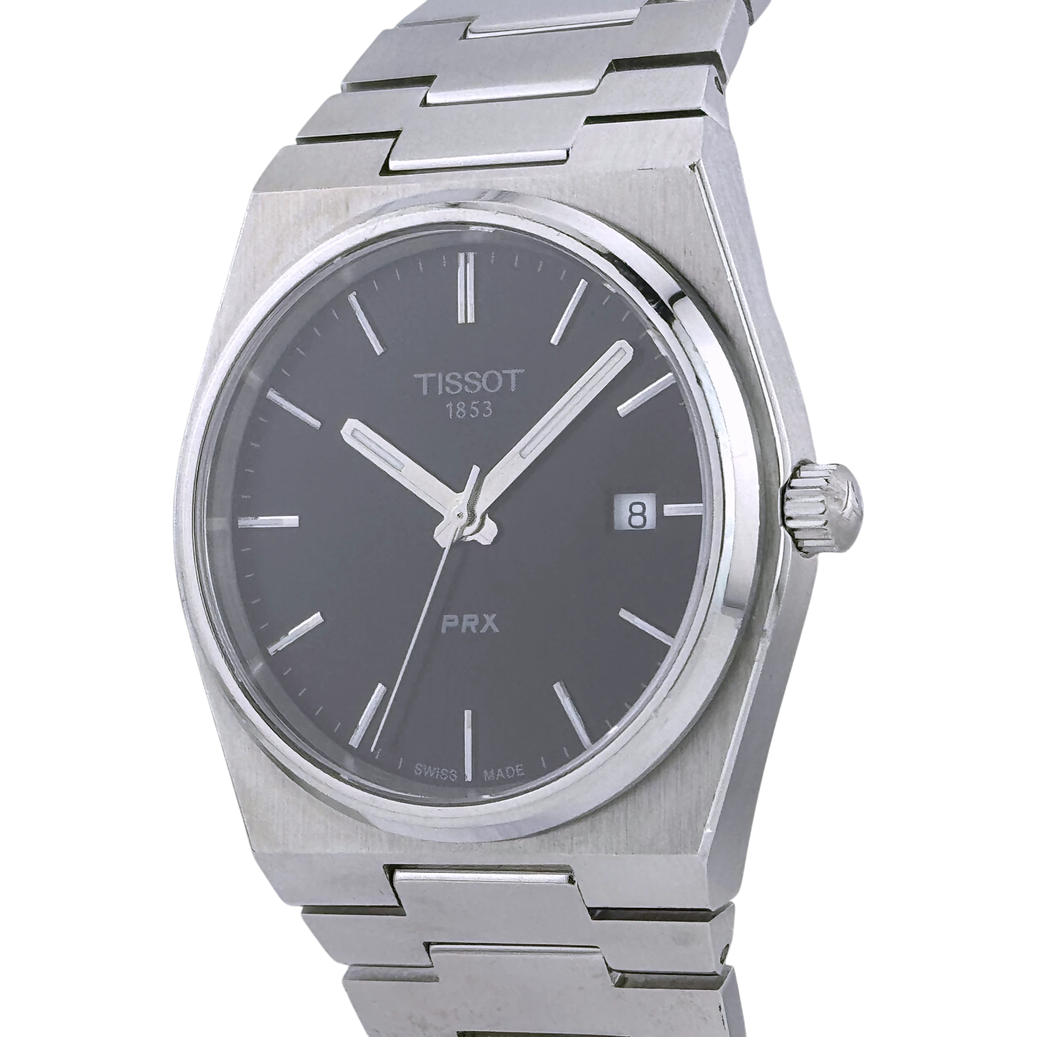 Tissot PRX Quarz 40mm Herren Armbanduhr Edelstahl Schwarz Ref. T1374101105100