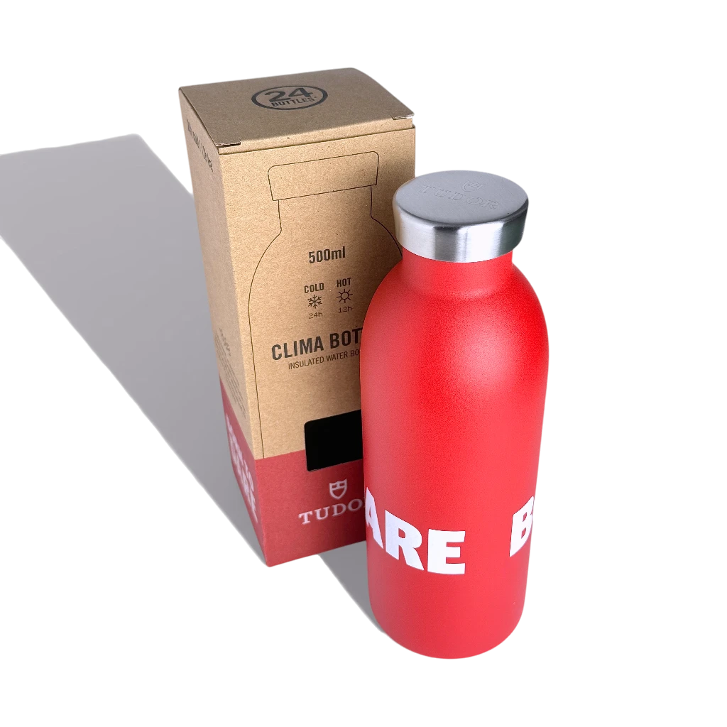 Tudor "Born to Dare" isolierte Thermosflasche Edelstahl Rot 500ml