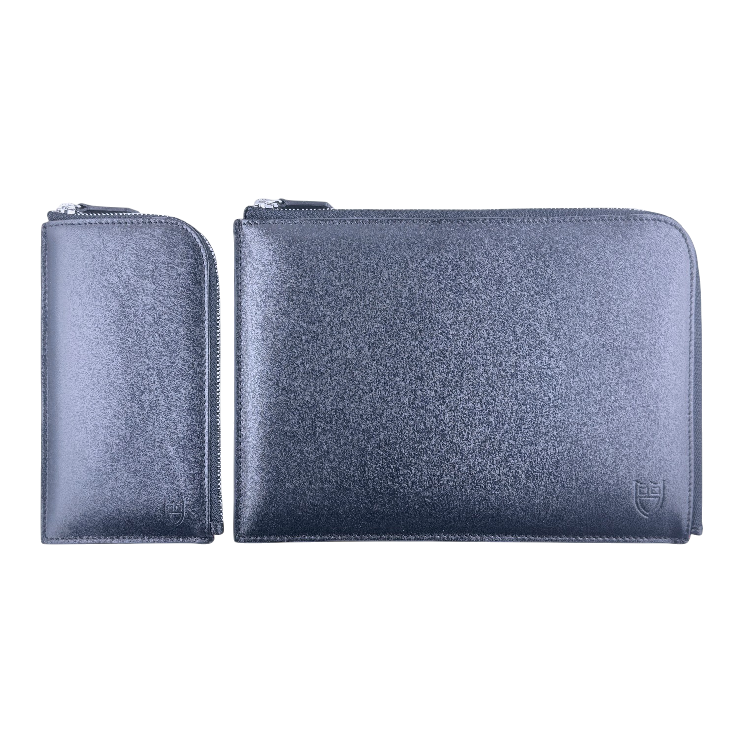 Tudor Taschenset Tasche Pochette Clutch Etui Handtasche Leder Schwarz