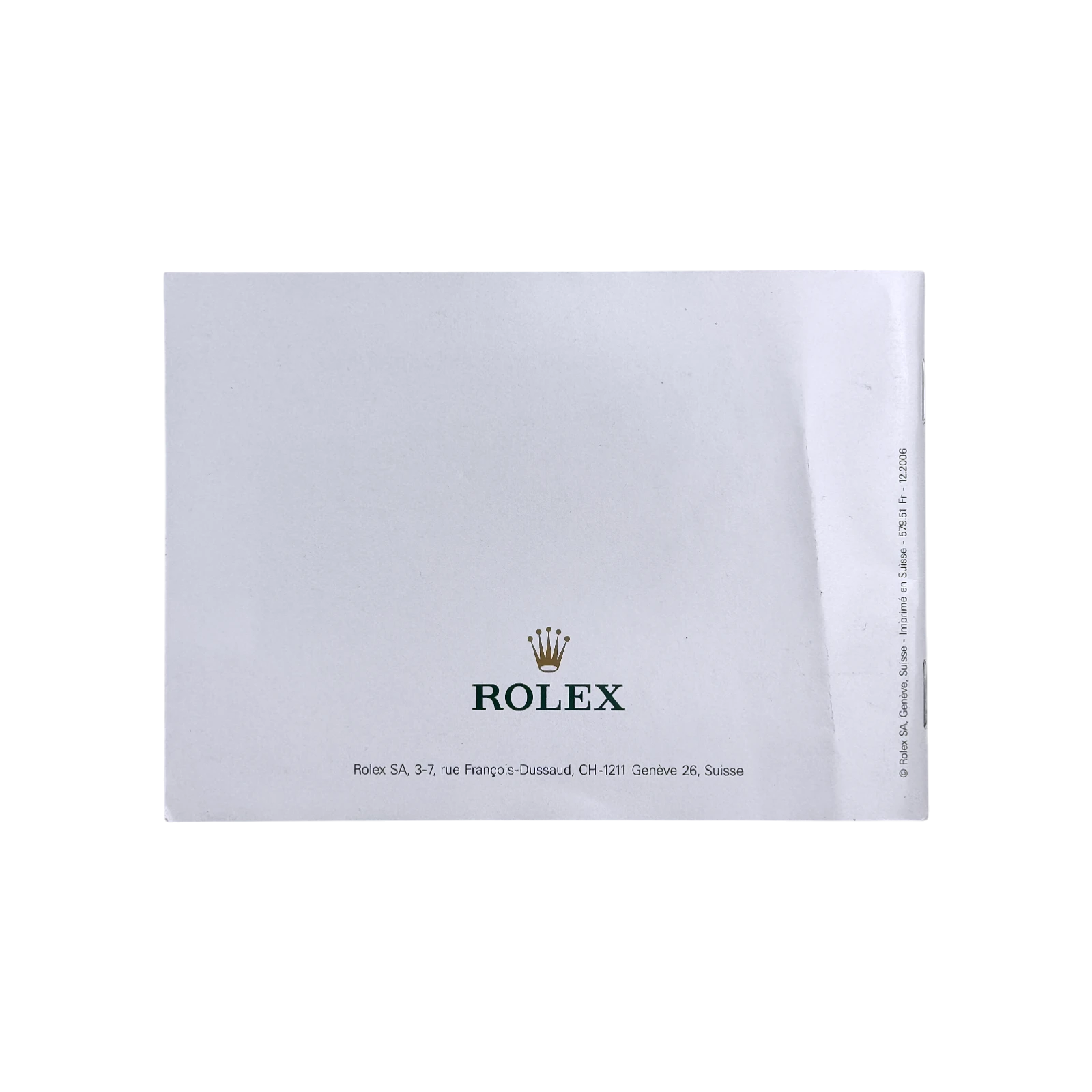 Votre Rolex Oyster Handbuch - Booklet Französisch 579.51 Fr - 12.2006