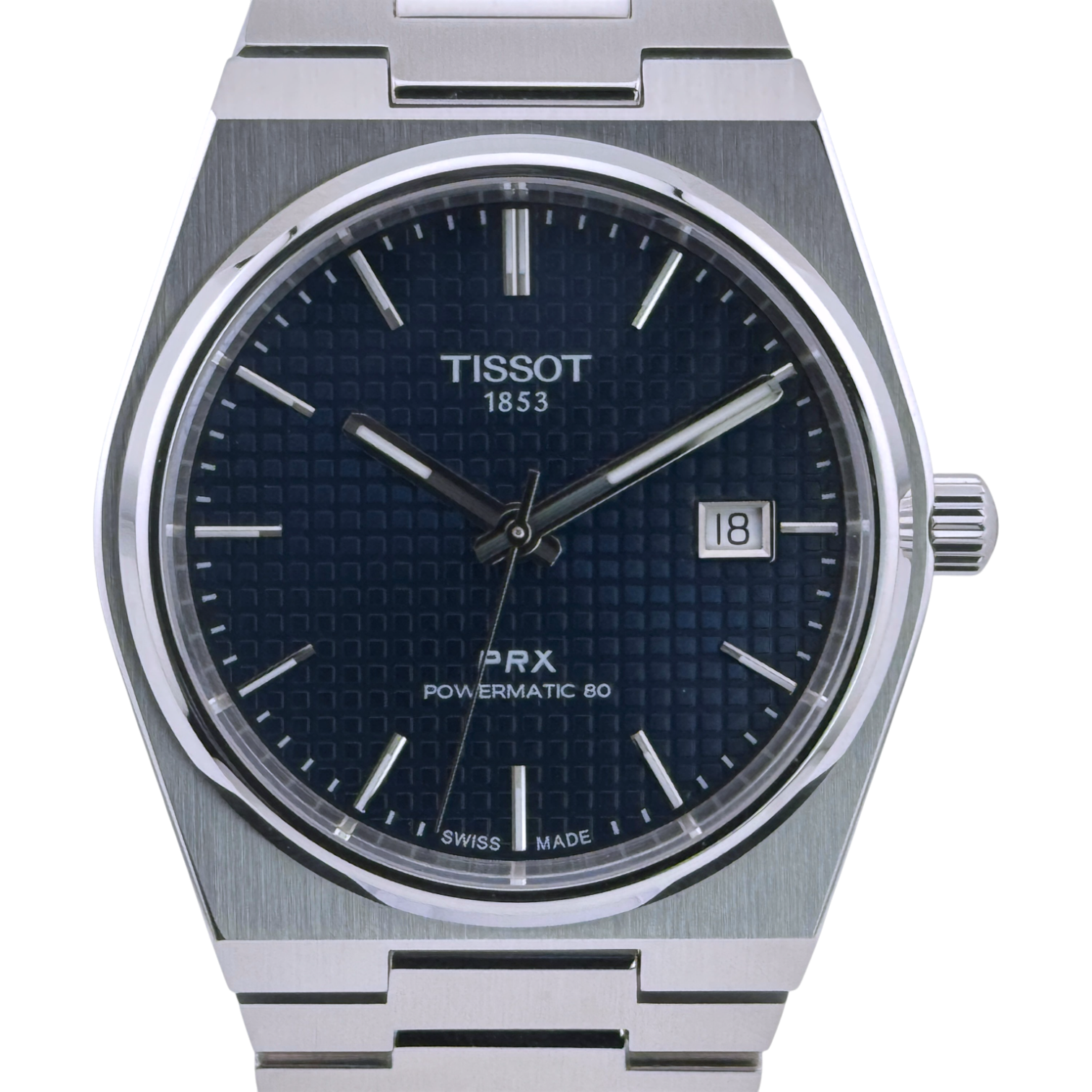 Tissot PRX Powermatic 80 40mm Armbanduhr Automatik Edelstahl Blau T1374071104100